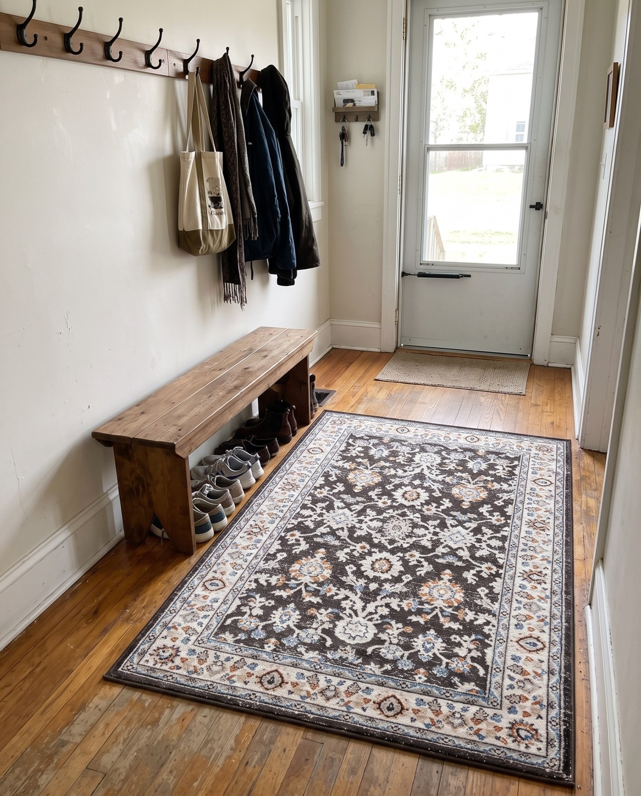 10' x 13' Reuben · Floral / botanical rug, fume gray
