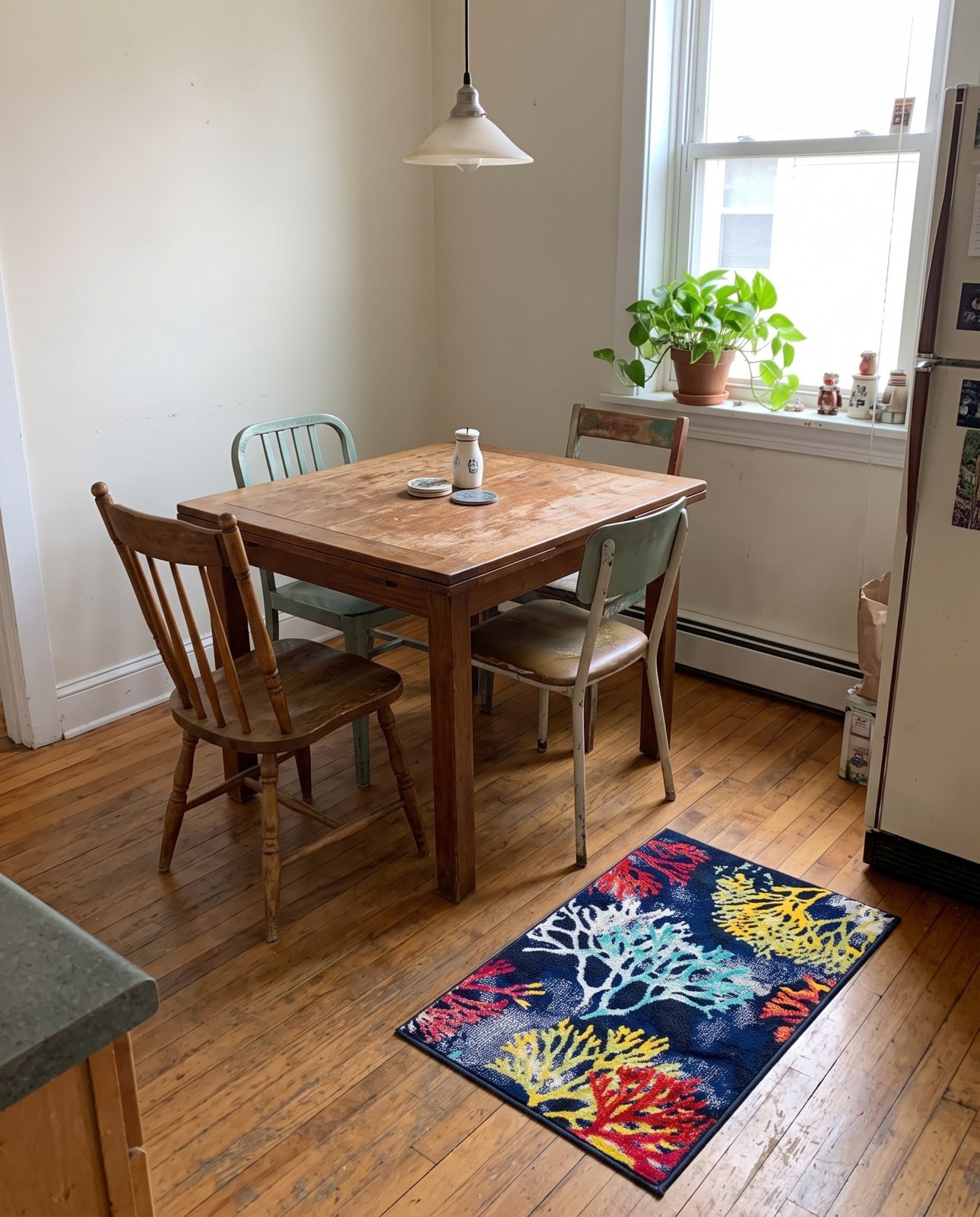 2' x 3' Tempe · Coral reef rug, navy and multi