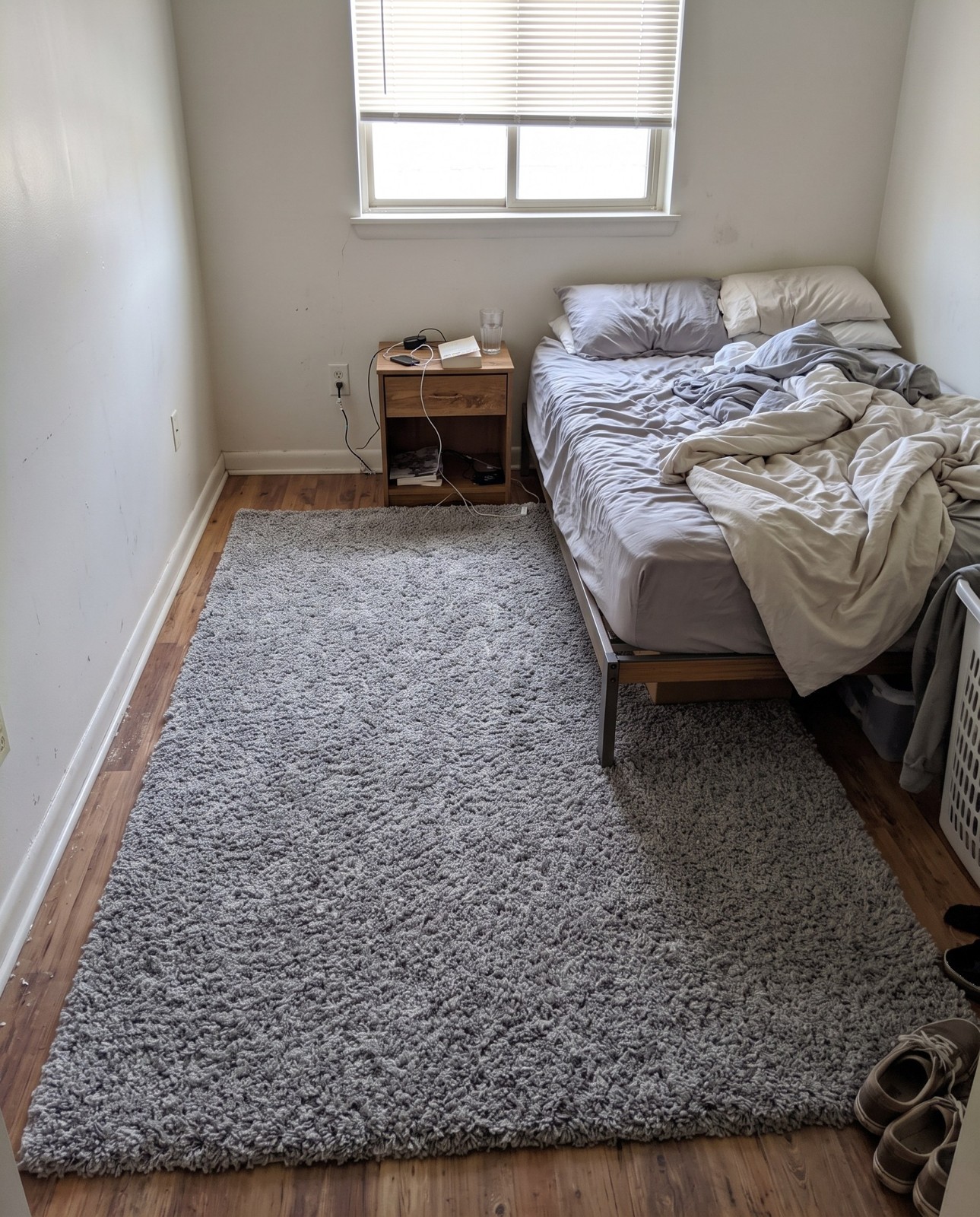 3' 2 x 5' 2 Easton · Border Shag Rug, lgrey