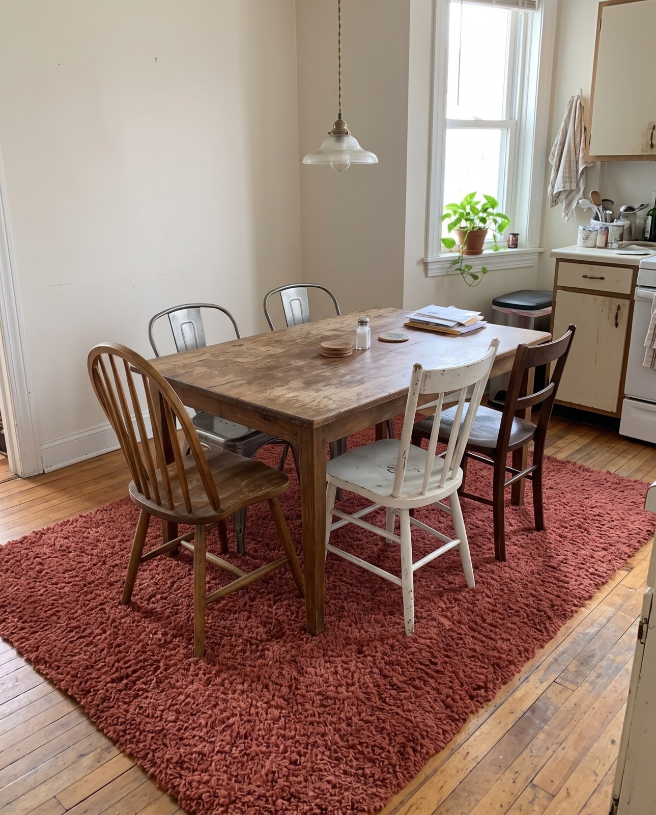 7' x 10' Olympia · Solid shag rug, vintage rose
