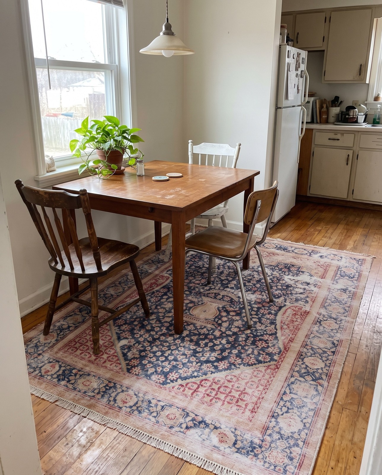 3' 11 x 5' 11 Ruidoso · Border rug, navy blue