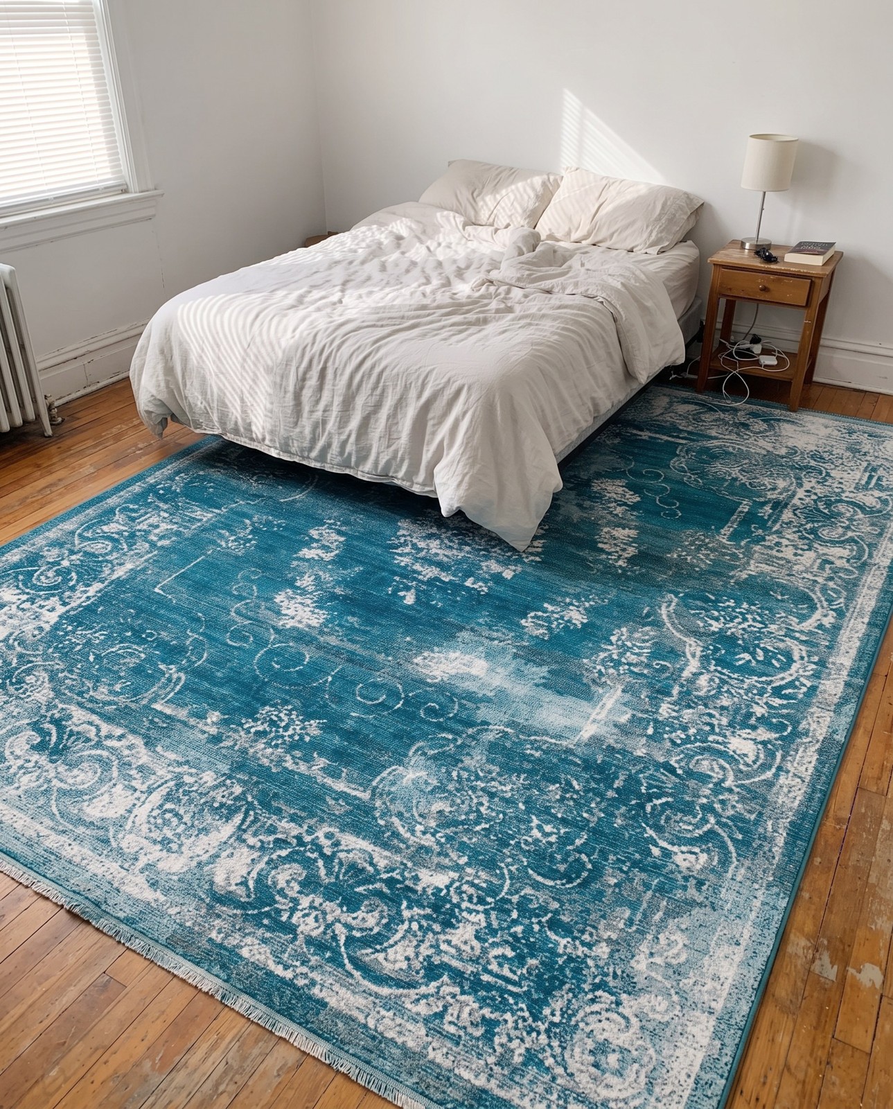 Detail image of 10' x 13' Stoner · Border rug, blue