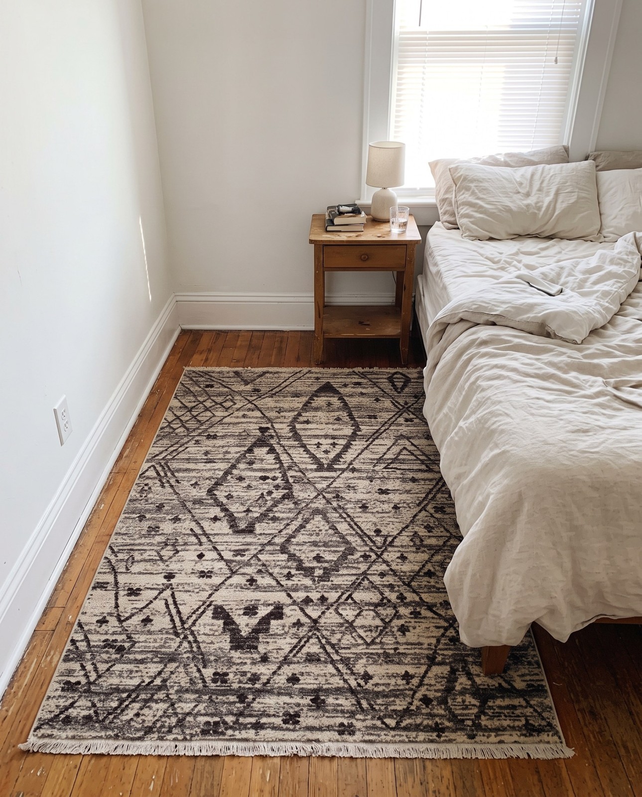 Detail image of 5' x 7' 7 Ashford · Diamond rug, ivory