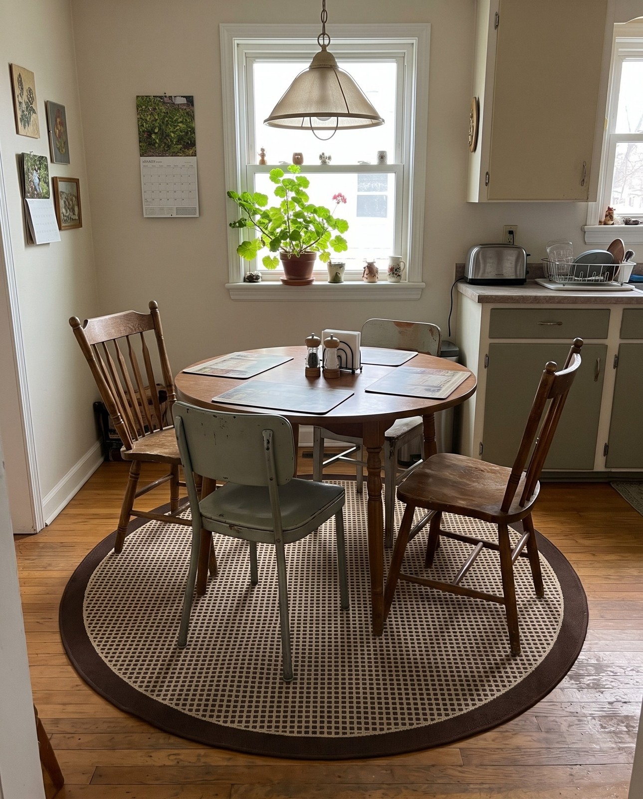 4' x 4' Gifford · Checkered Outdoor Rug, brown and ivory