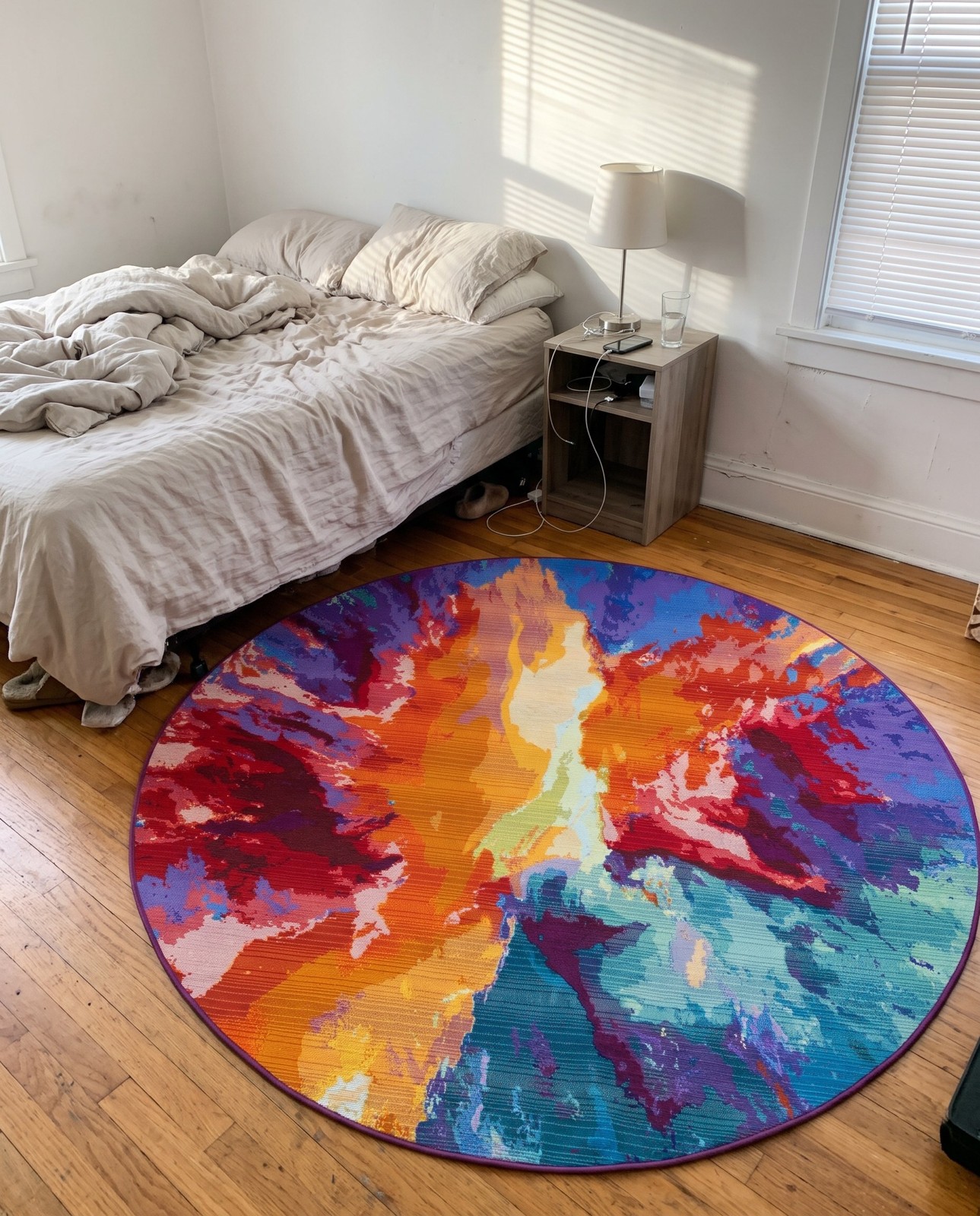 3' x 3' Lomax · Abstract Outdoor Rug, multicolor