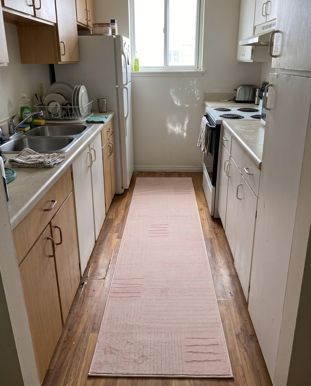 Detail image of 2' x 3' Bellingham · Geometric rug, pink