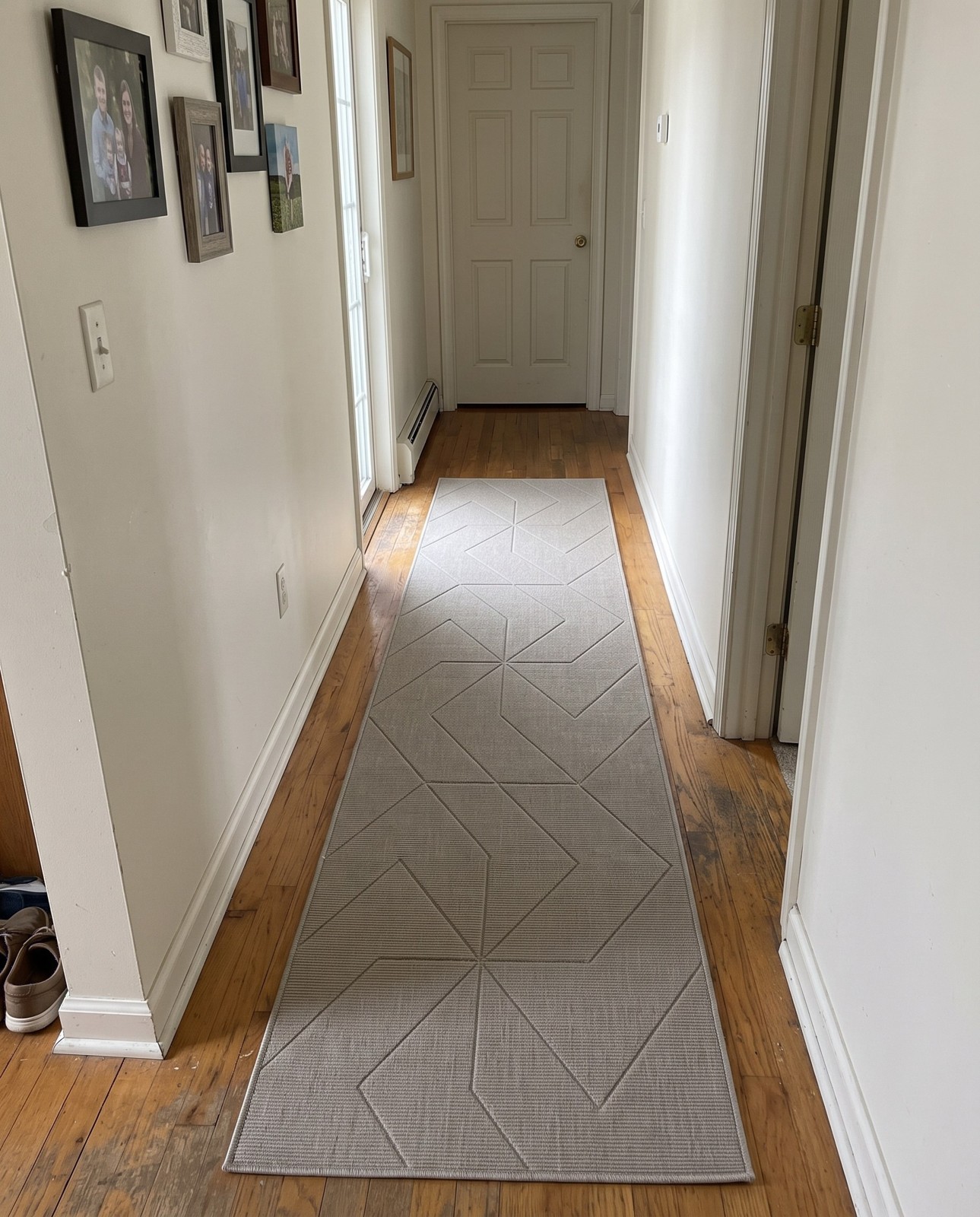 5' 1 x 7' 1 Cowan · Geometric line Wool Rug, steel gray