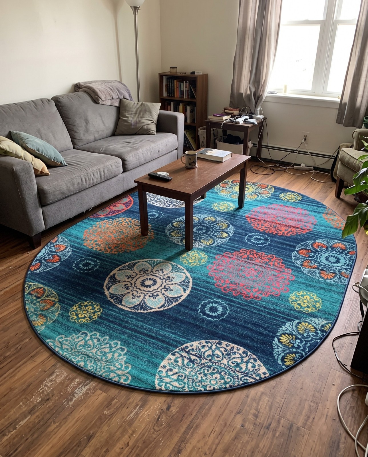 10' x 14' Kendrick · Abstract rug, navy