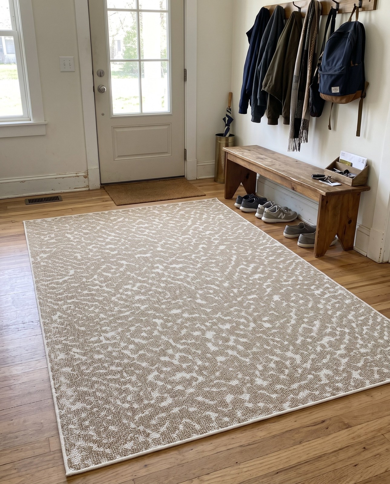 Detail image of 5' 3 x 8' Dillard · Animal print Outdoor Rug, beige