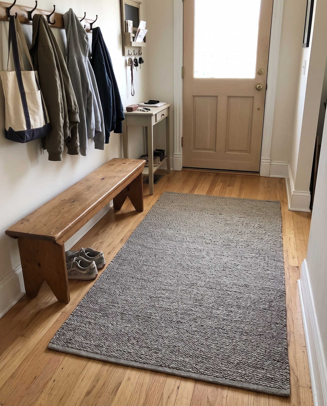 5' 1 x 8' Vetch · Solid Wool Rug, gray