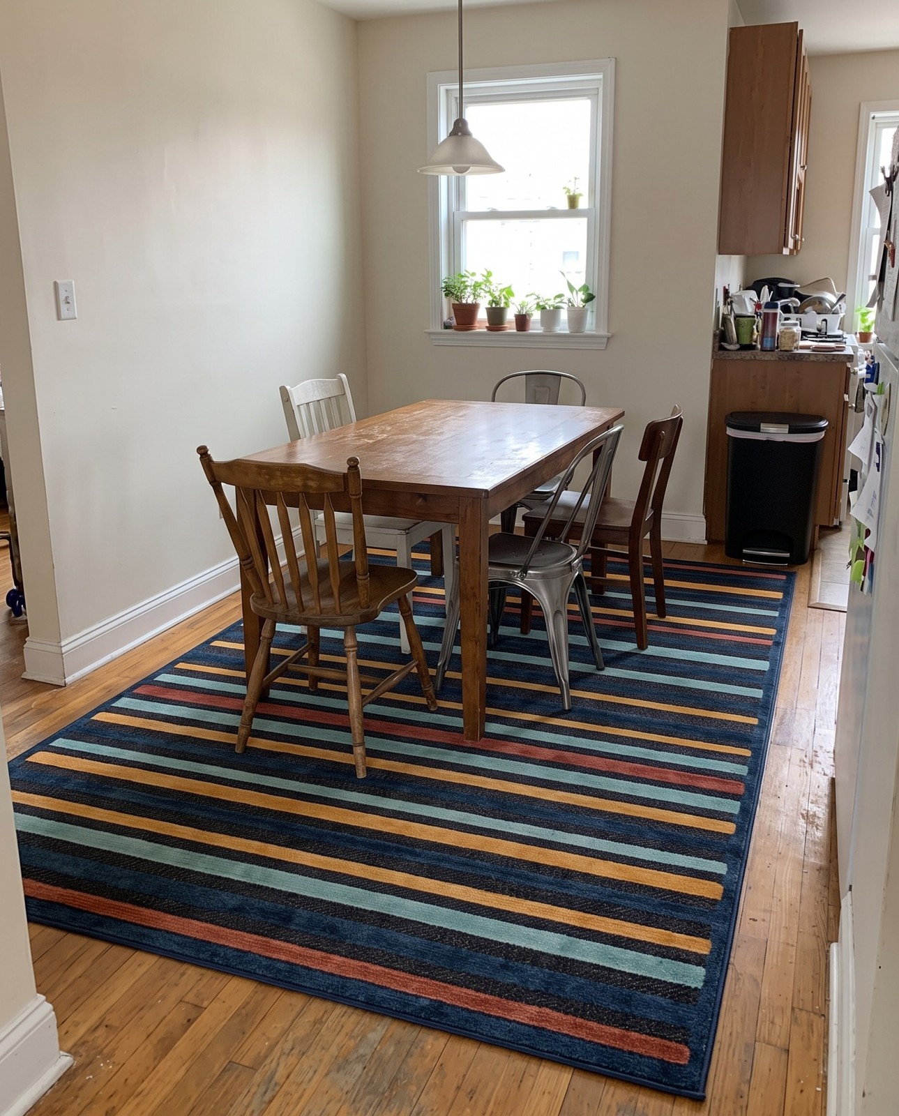 4' x 6' Buckland · Striped Outdoor Rug, charcoal