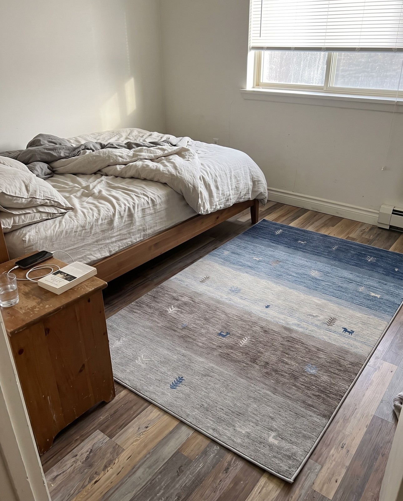 4' 1 x 6' 1 Ellsworth · Striped rug, blue gray