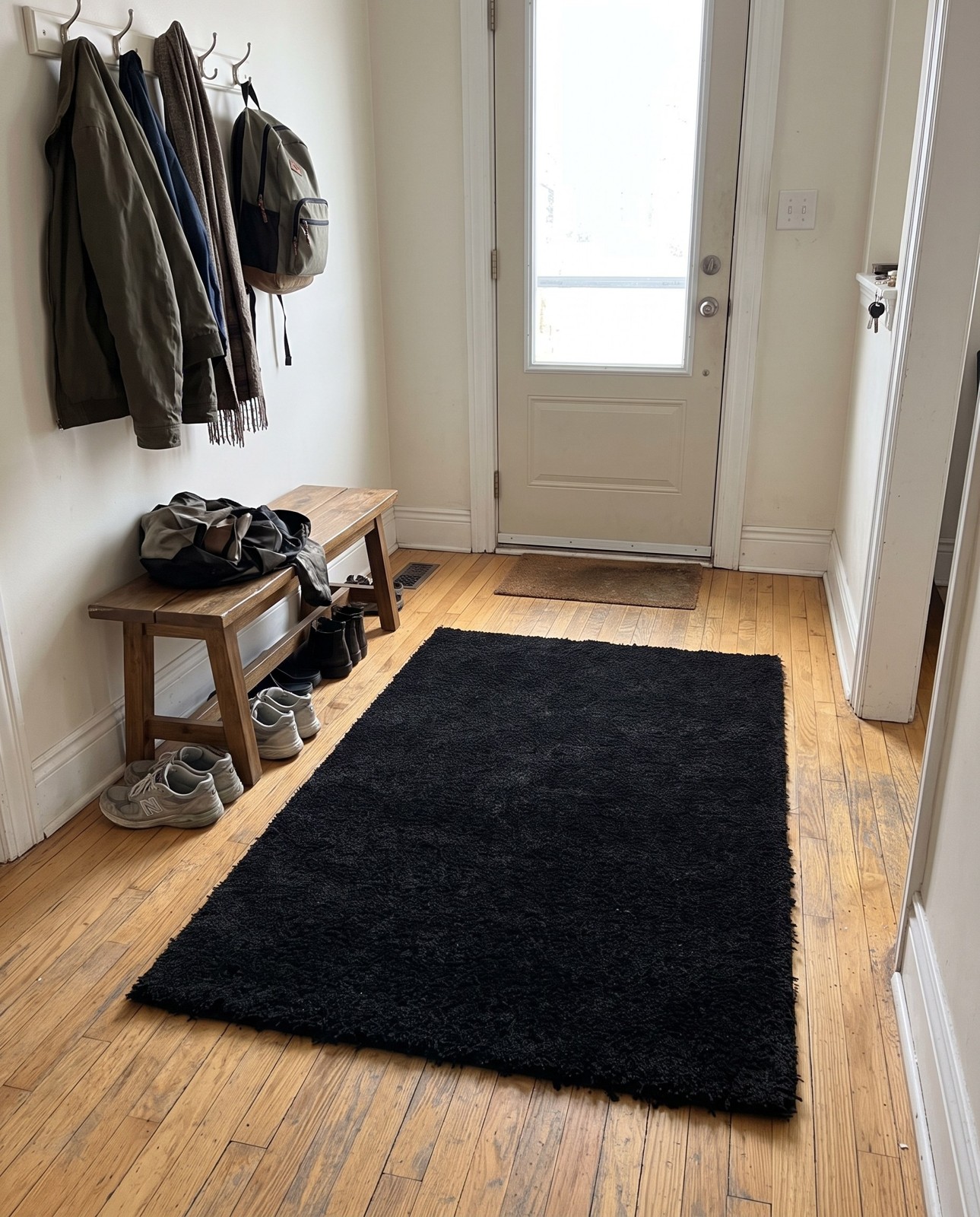 4' x 6' Hartwell · Solid Shag Rug, black