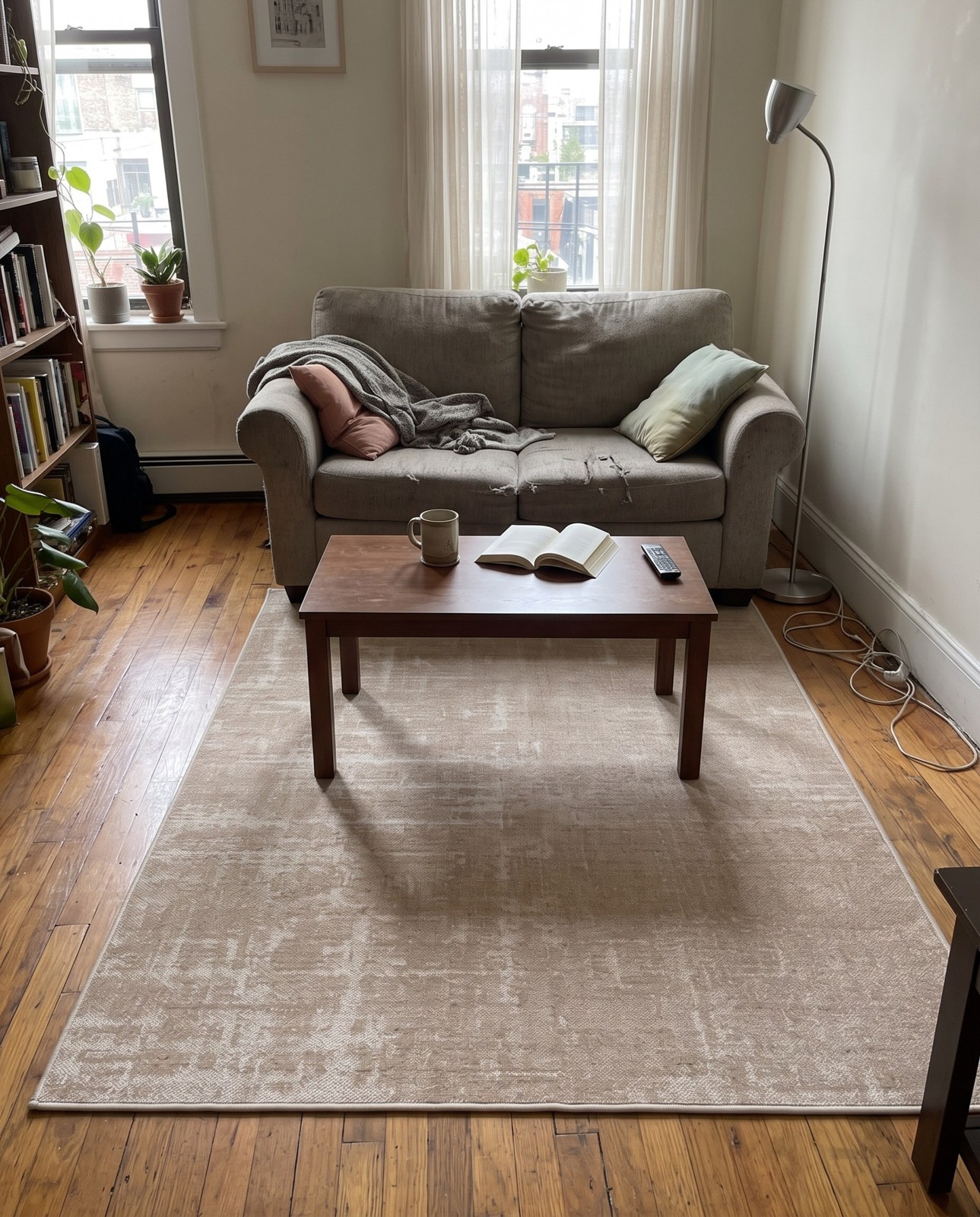 4' x 6' Byron · Abstract rug, beige