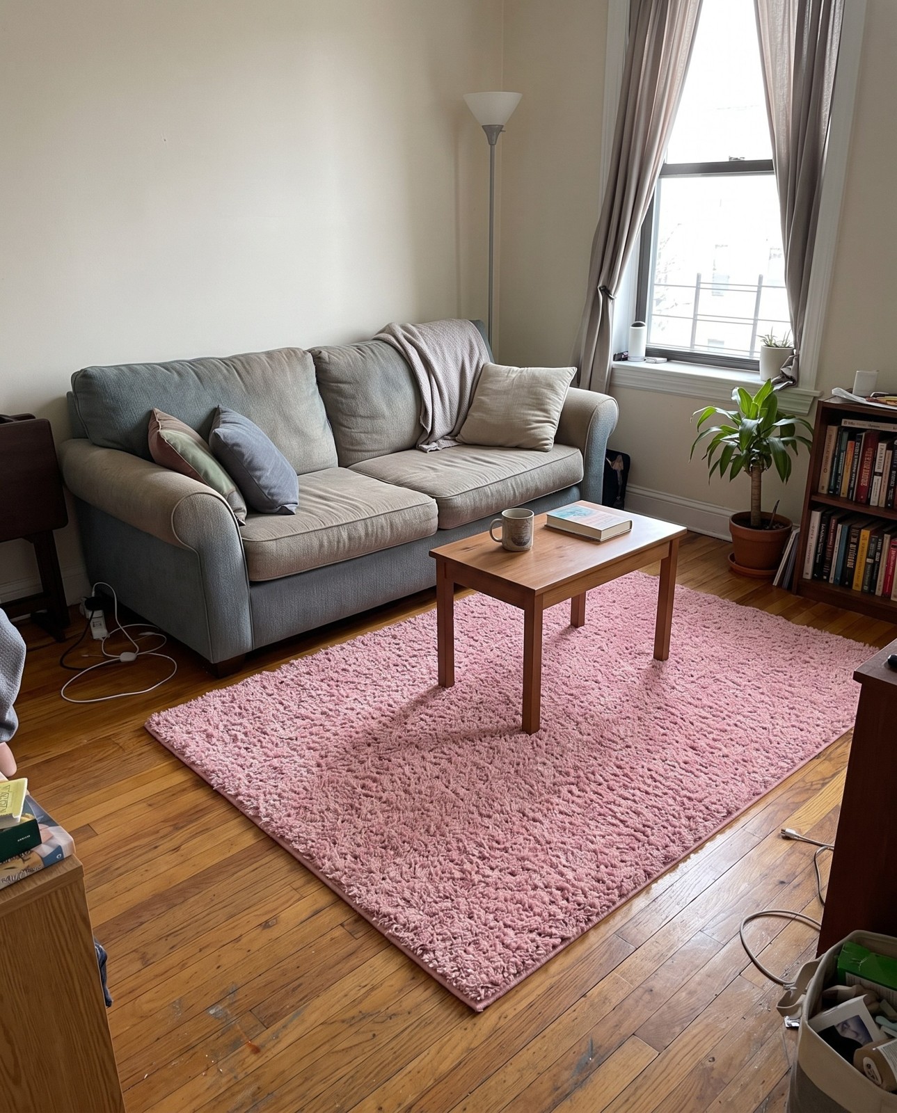 4' x 6' Dunham · Solid Shag Rug, pink