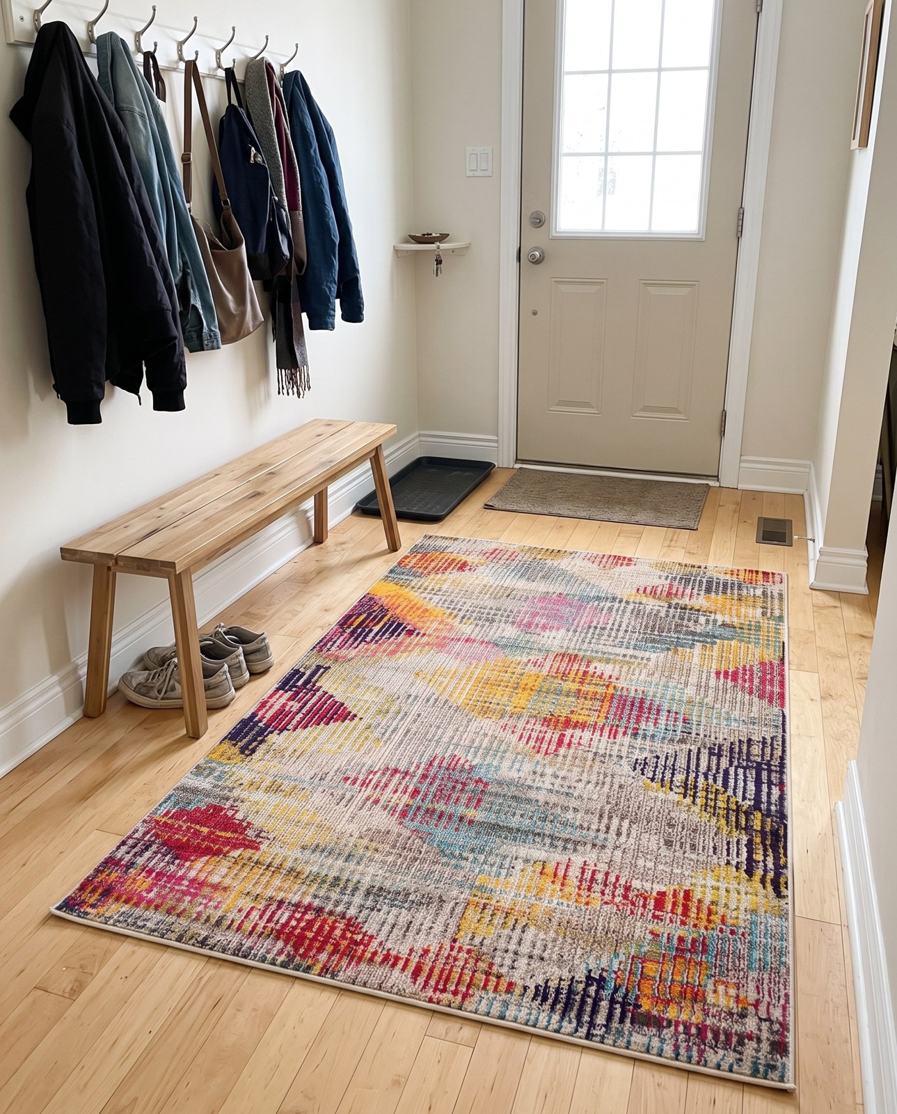 4' x 6' Lydon · Abstract Washable Rug, multi