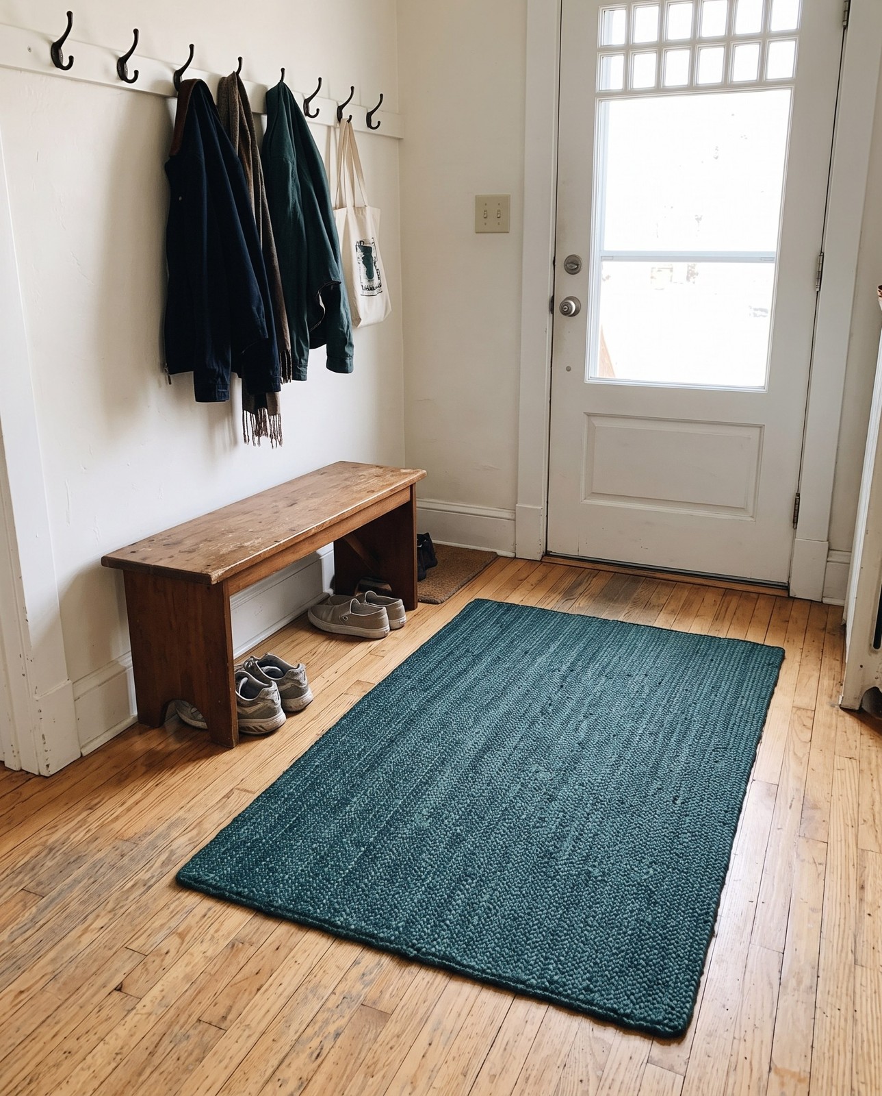 Detail image of 3' 1 x 5' 1 Marlin · Braided Braided Jute Rug, dark green