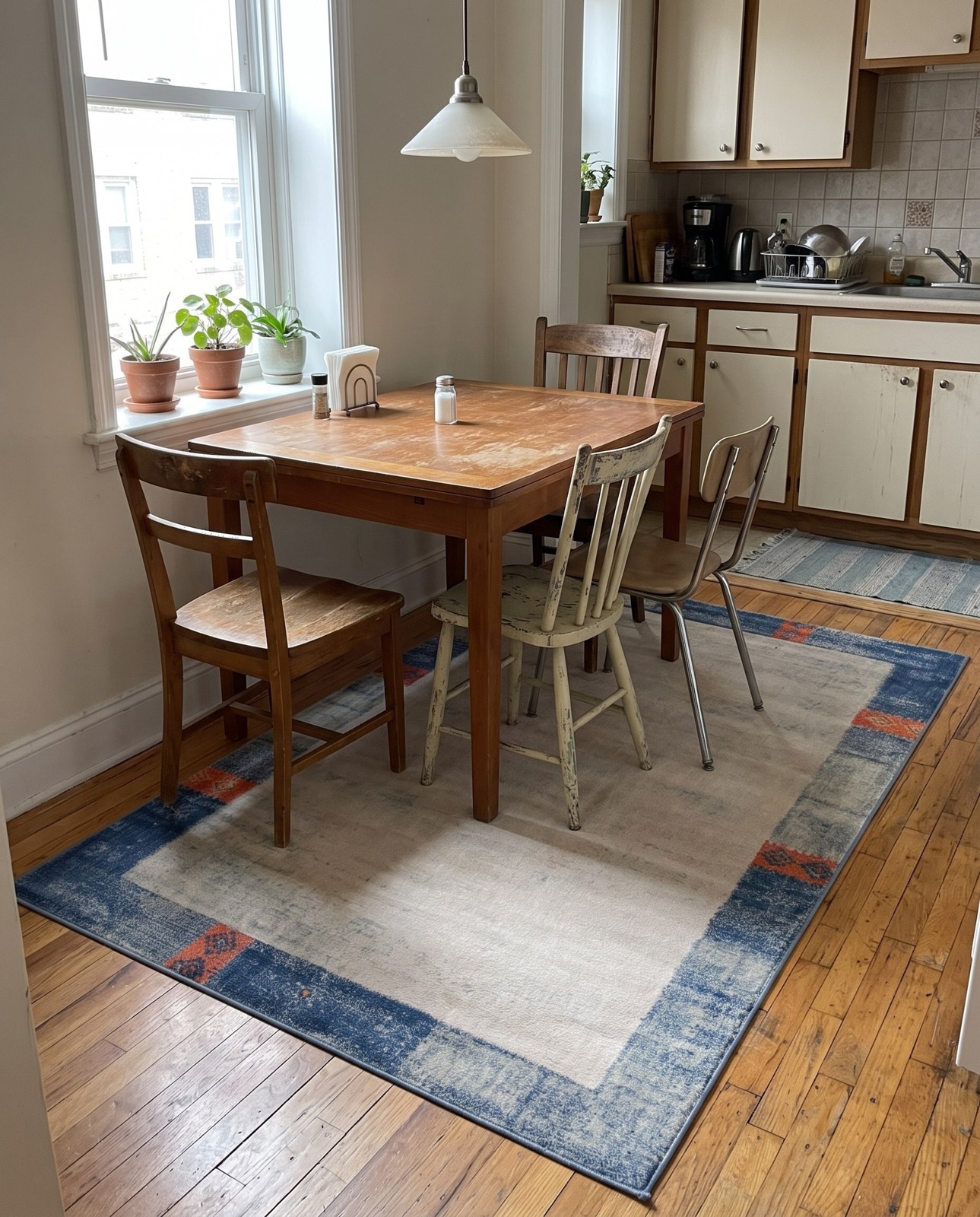 5' x 8' Murphy · Border rug, navy