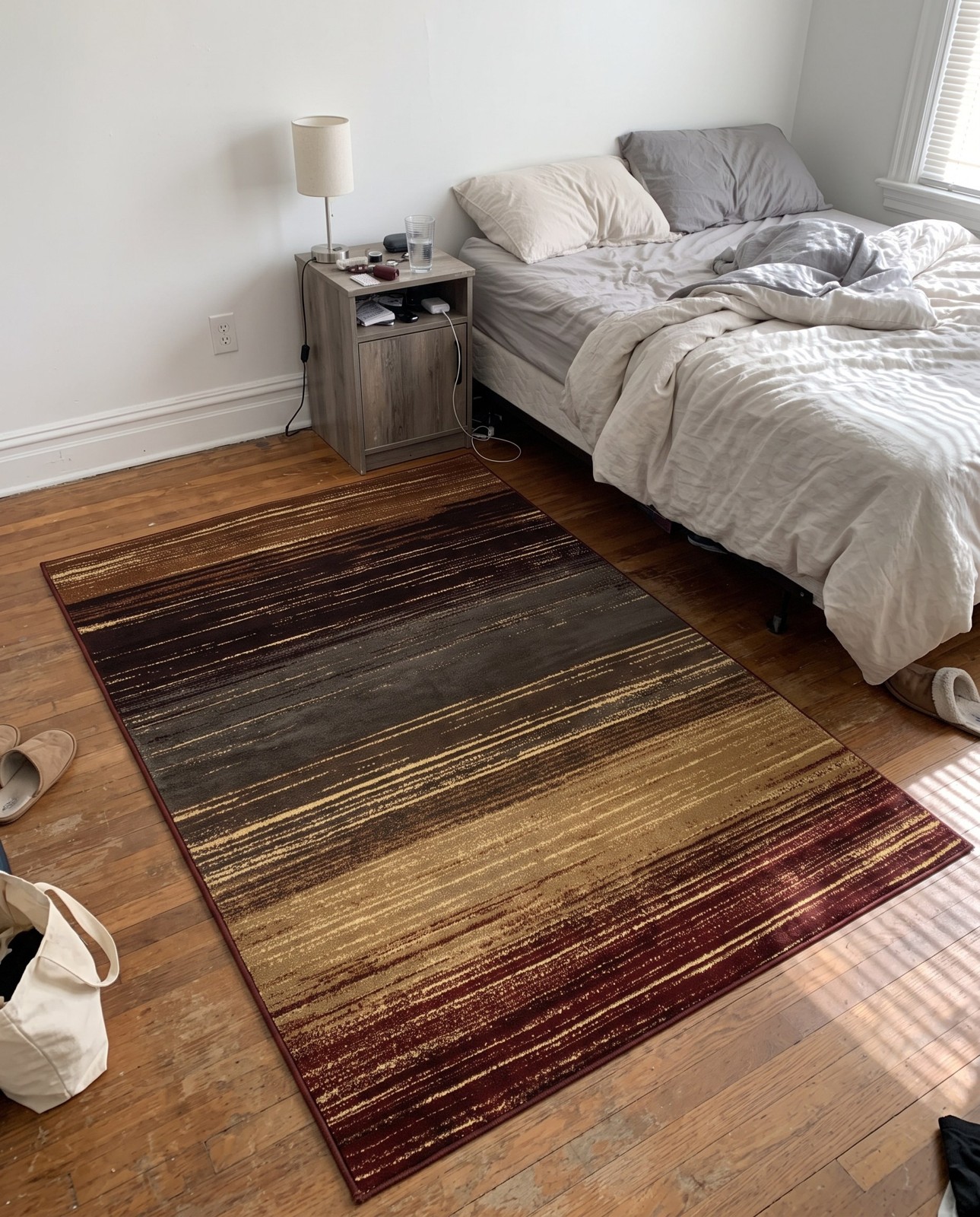 4' x 6' Church · Abstract rug, mustard