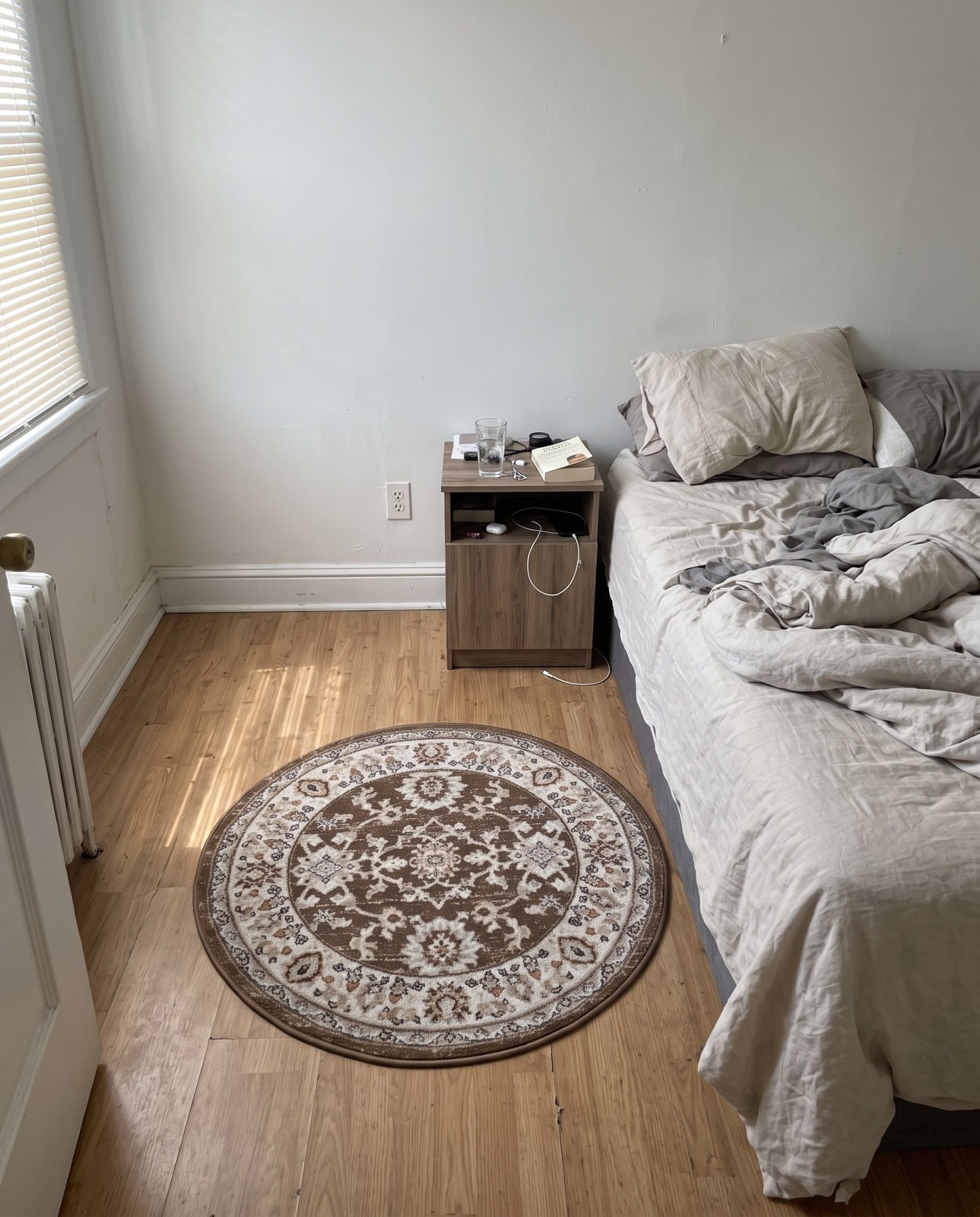 4' x 6' Reuben · Border rug, brown