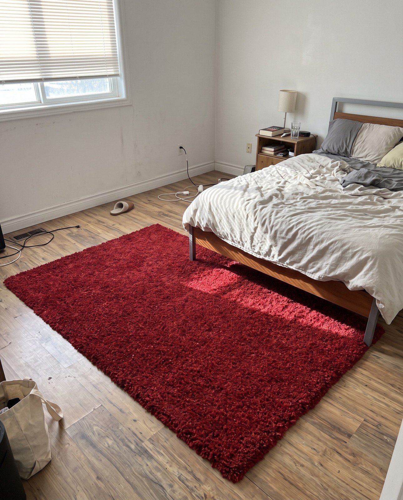 3' x 5' 3 Dunham · Solid Shag Rug, red