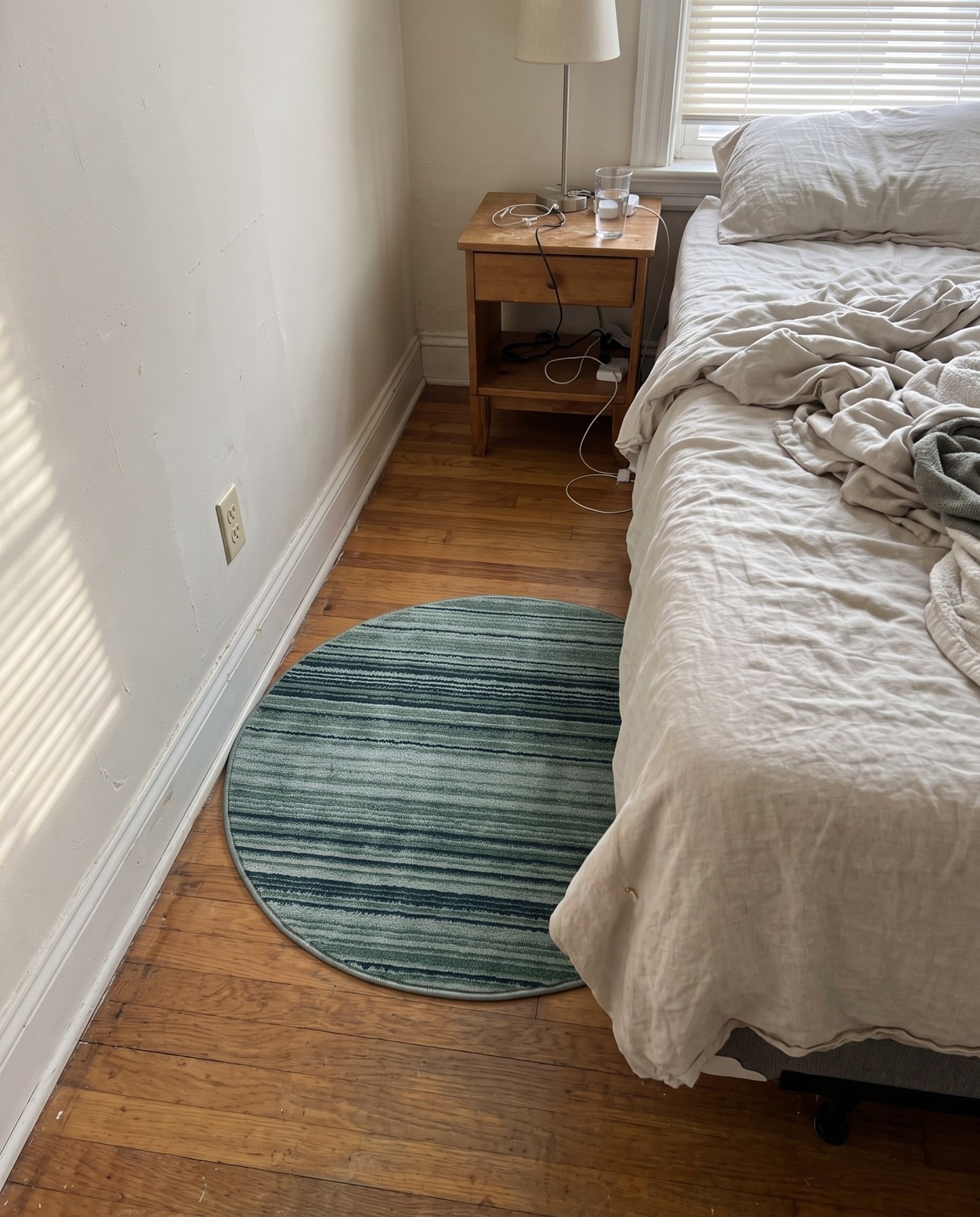 9' x 12' Jagger · Striped rug, shades of green