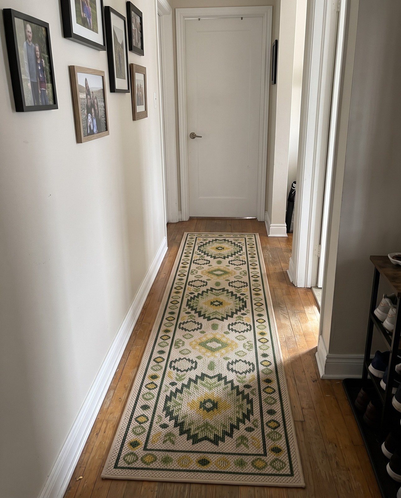 2' 7 x 10' Whitfield · Southwestern medallion Outdoor Rug, green and yellow