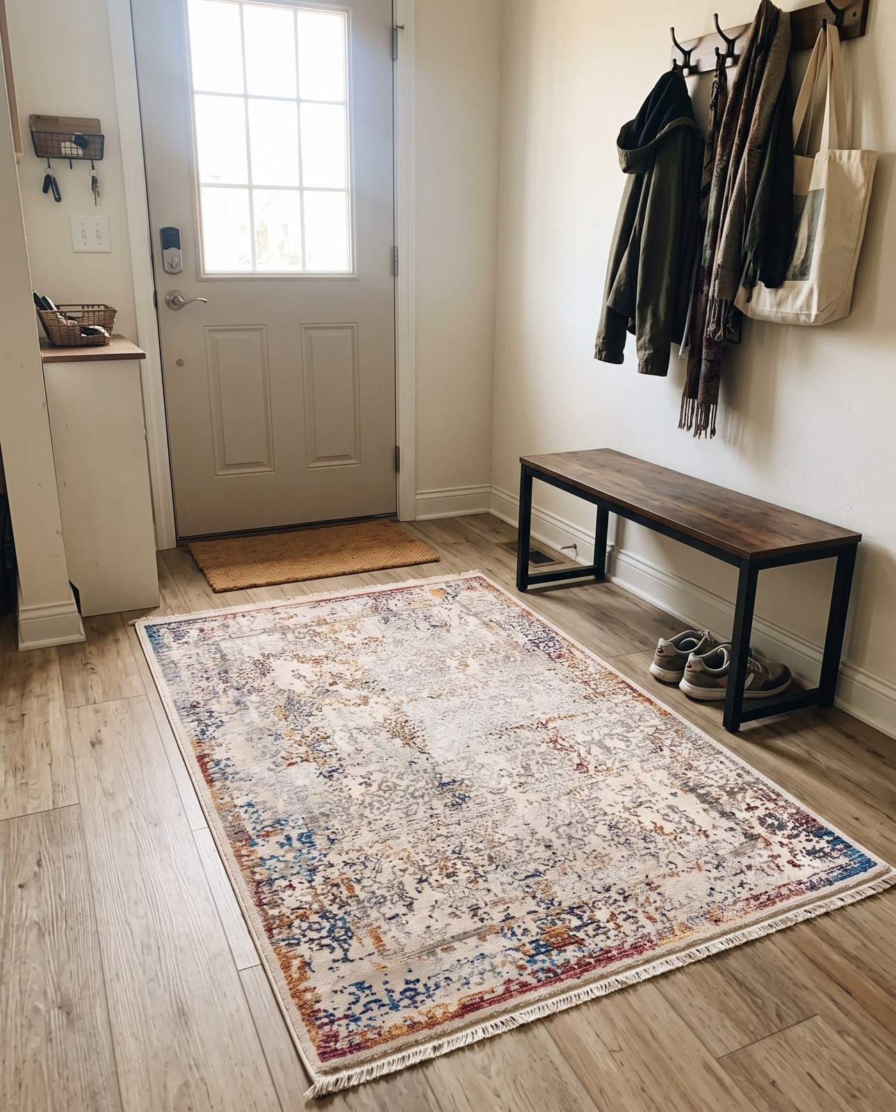 3' 3 x 5' Malcolm · Abstract rug, ivory