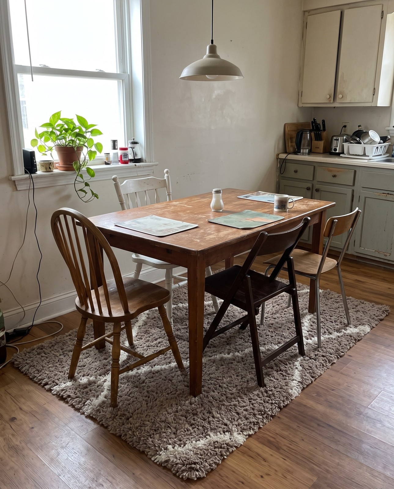 3' x 5' 3 Rockingham · Diamond Shag Rug, khaki