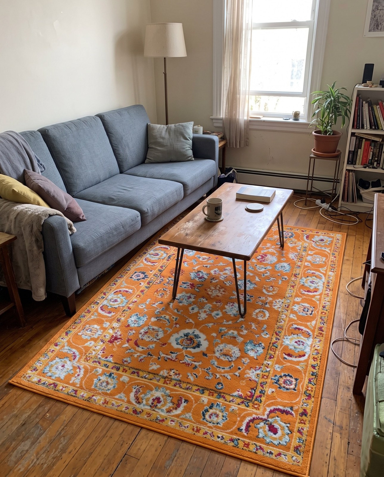2' x 3' Aspen · Border rug, orange