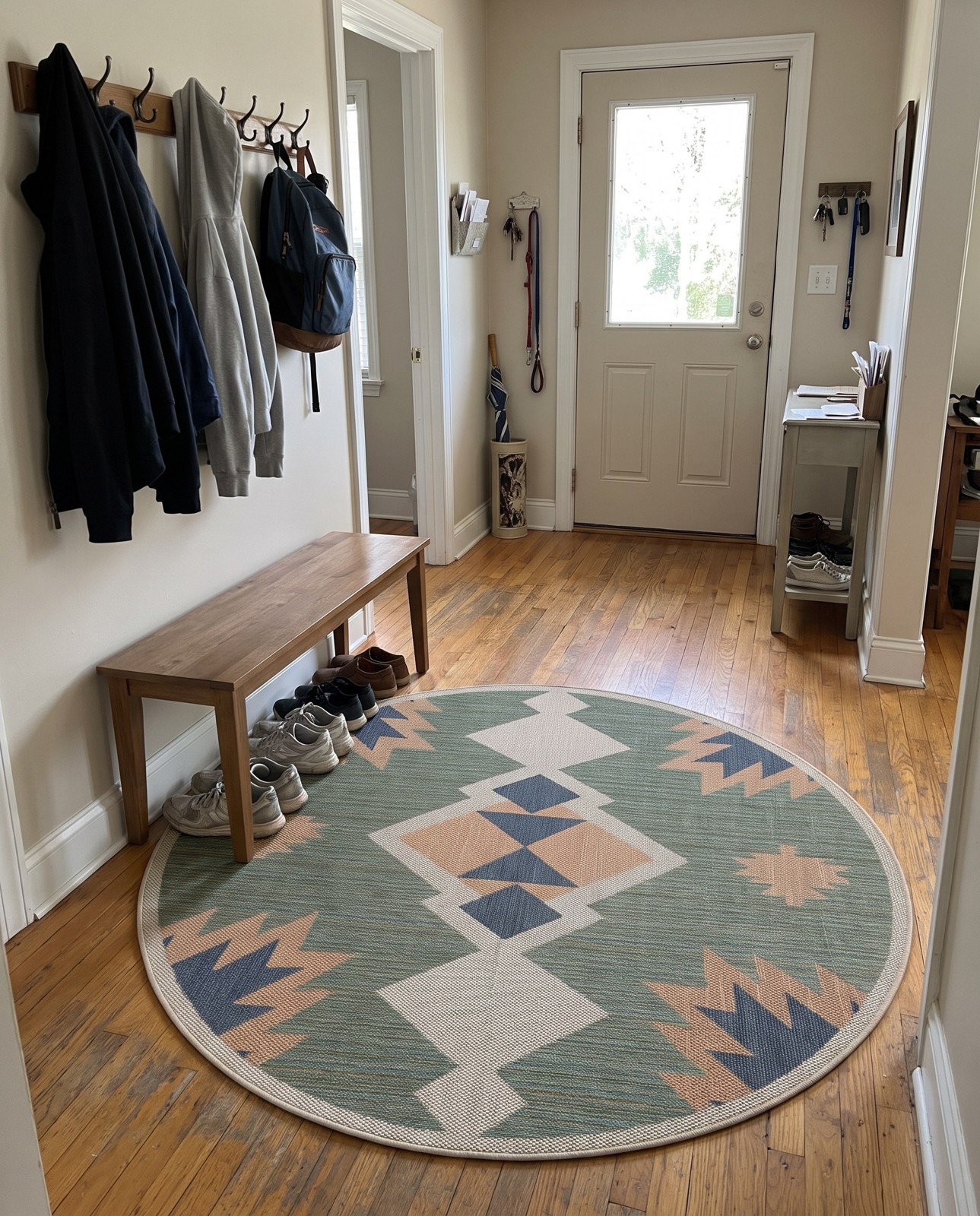 12' x 12' Warbler · Diamond Outdoor Rug, green