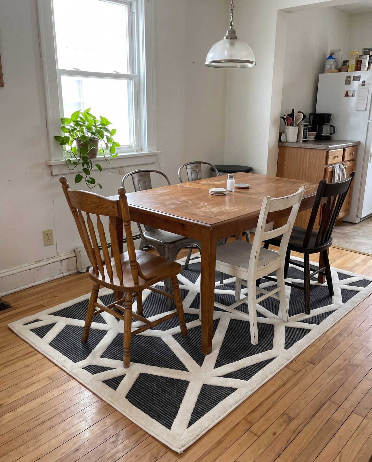 10' x 13' Sutter · Geometric line rug, gray and ivory
