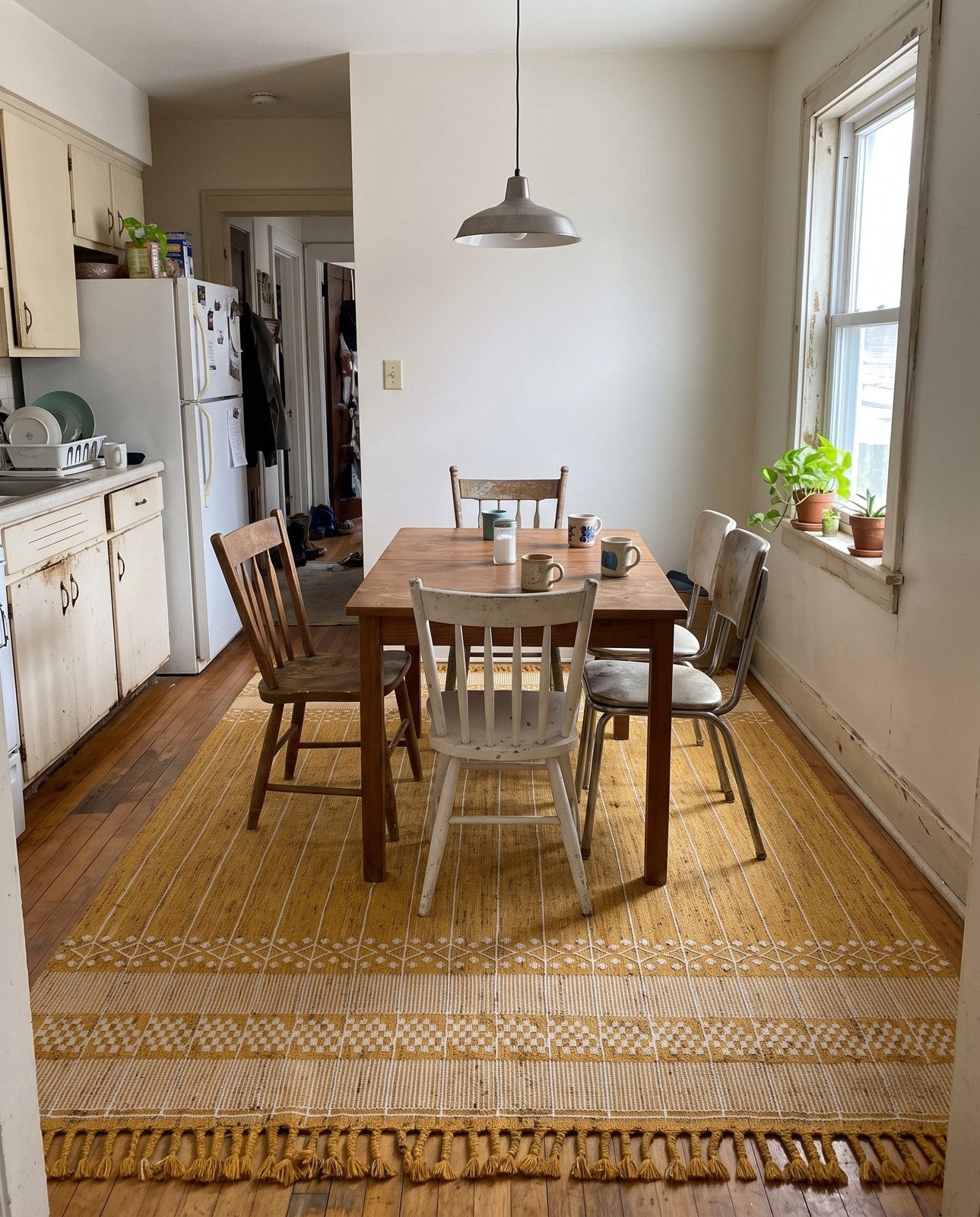10' x 14' 1 Beaumont · Border Outdoor Rug, mustard yellow