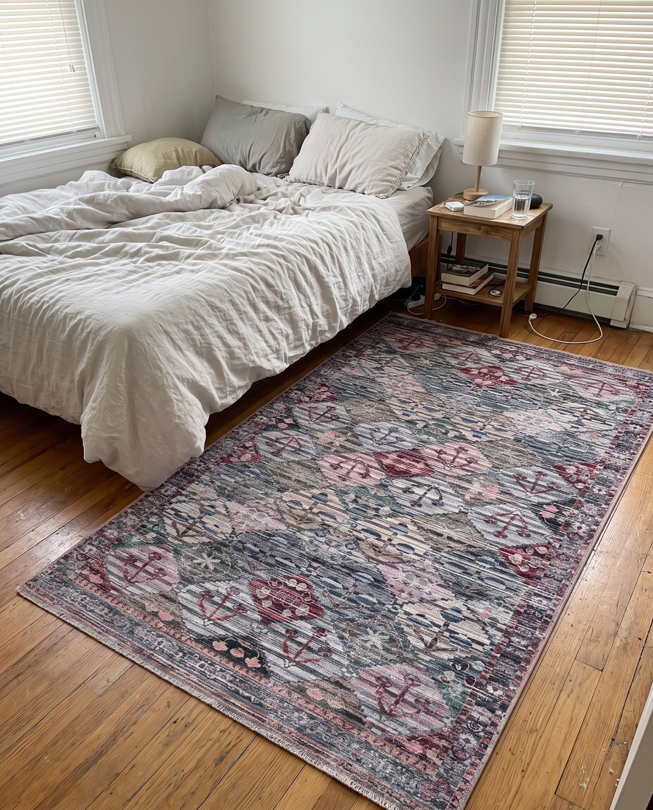 4' x 6' Radley · Geometric diamond Washable Rug, multi