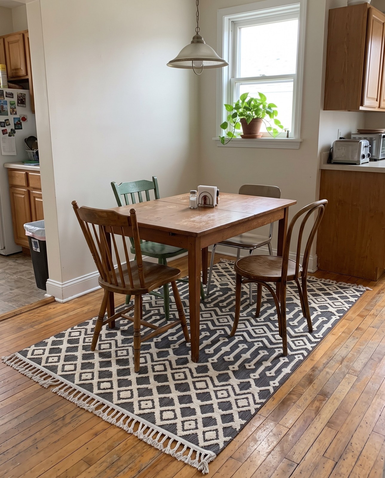 7' 10 x 10' Rothwell · Chevron rug, charcoal
