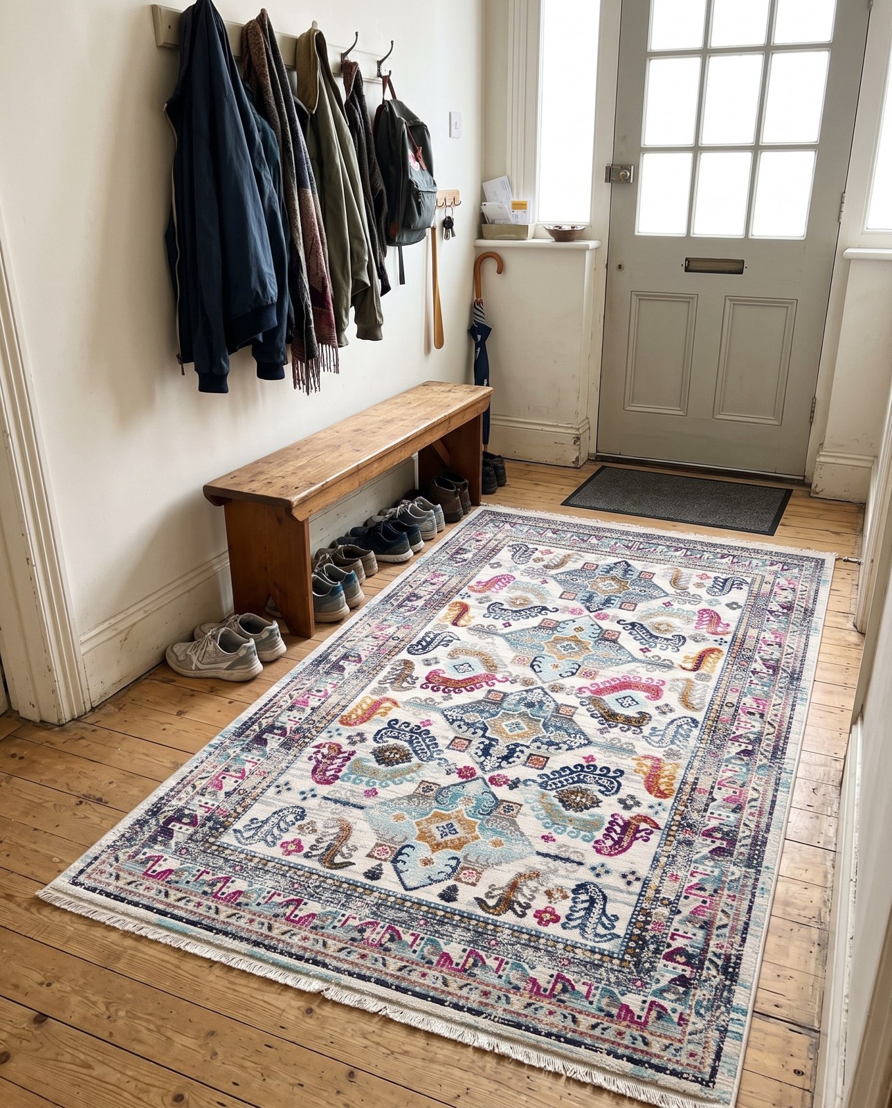 5' x 7' 10 Thorpe · Border rug, multi