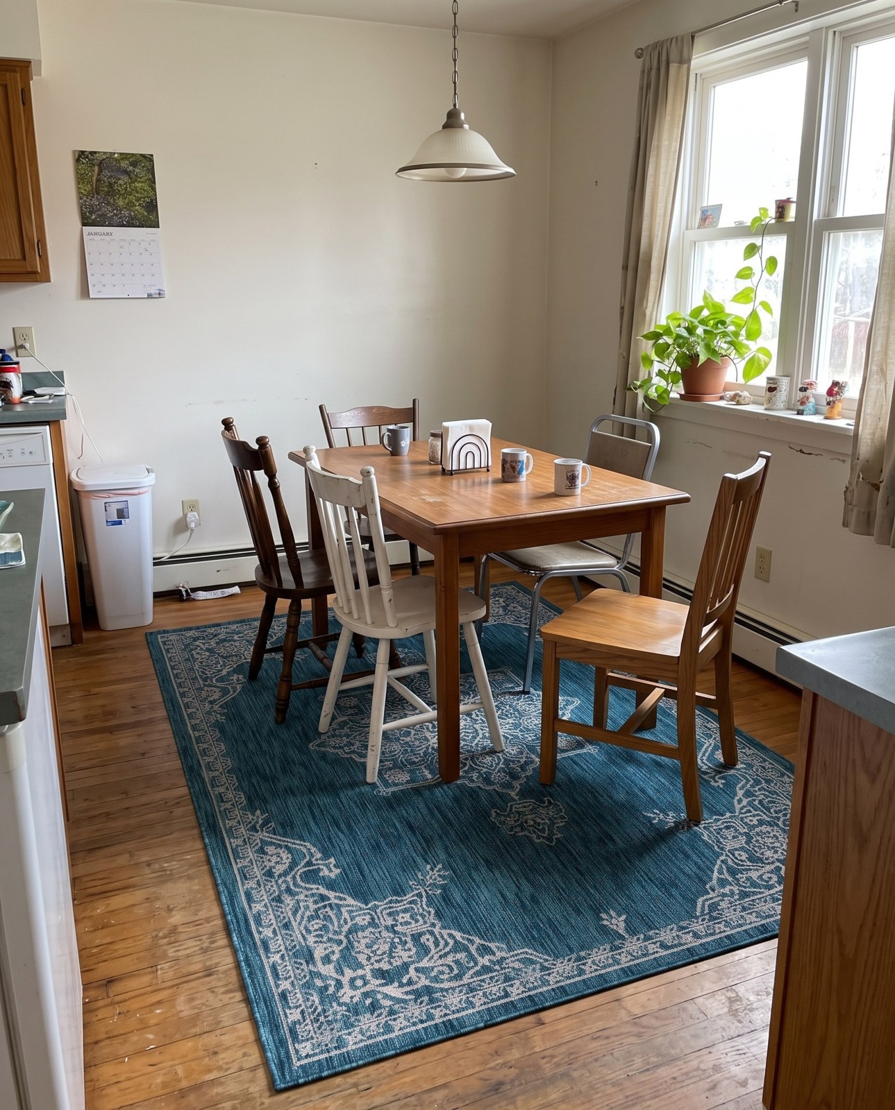 6' x 9' Rhys · Border Outdoor Rug, teal