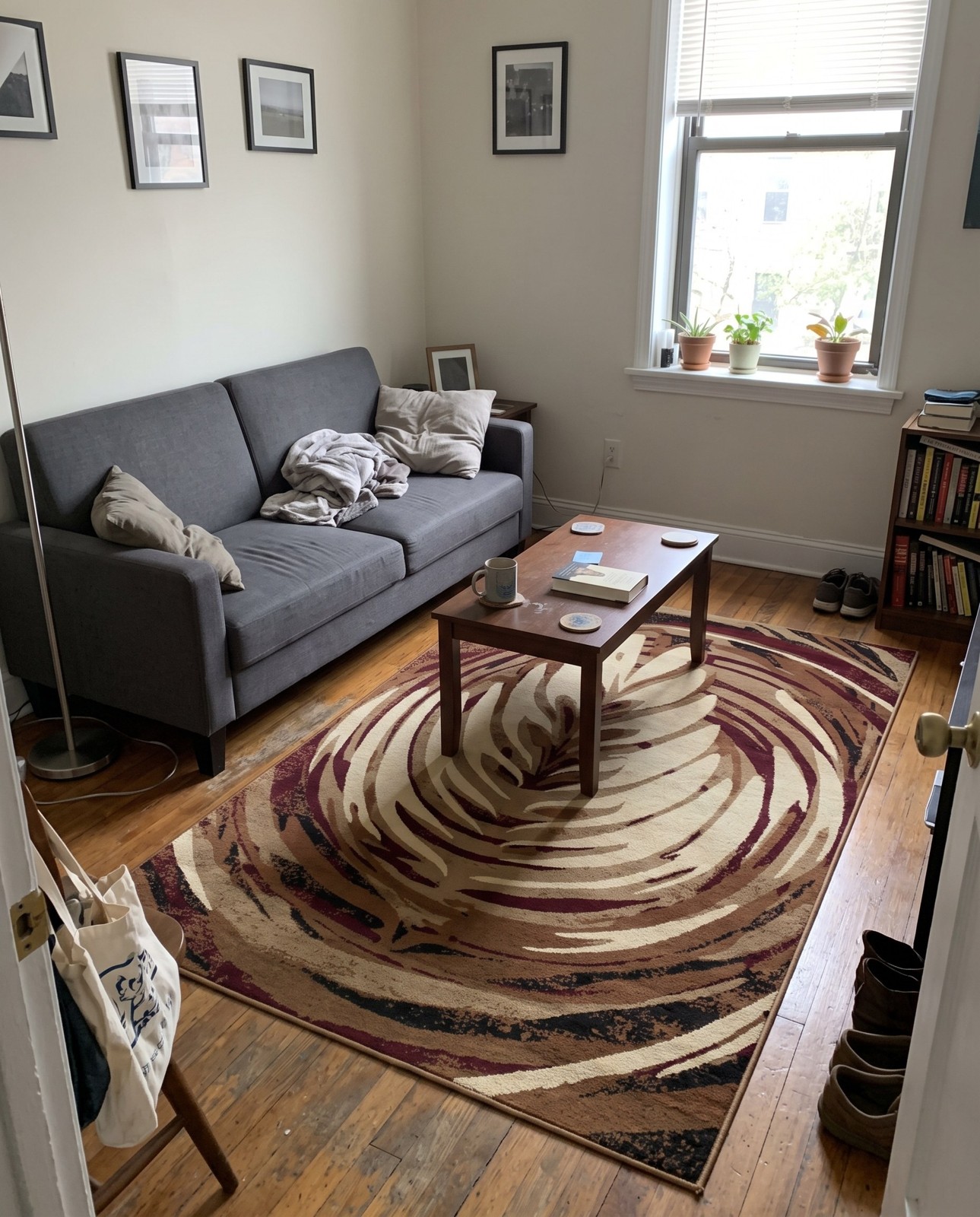 5' 3 x 8' Logan · Abstract rug, beige
