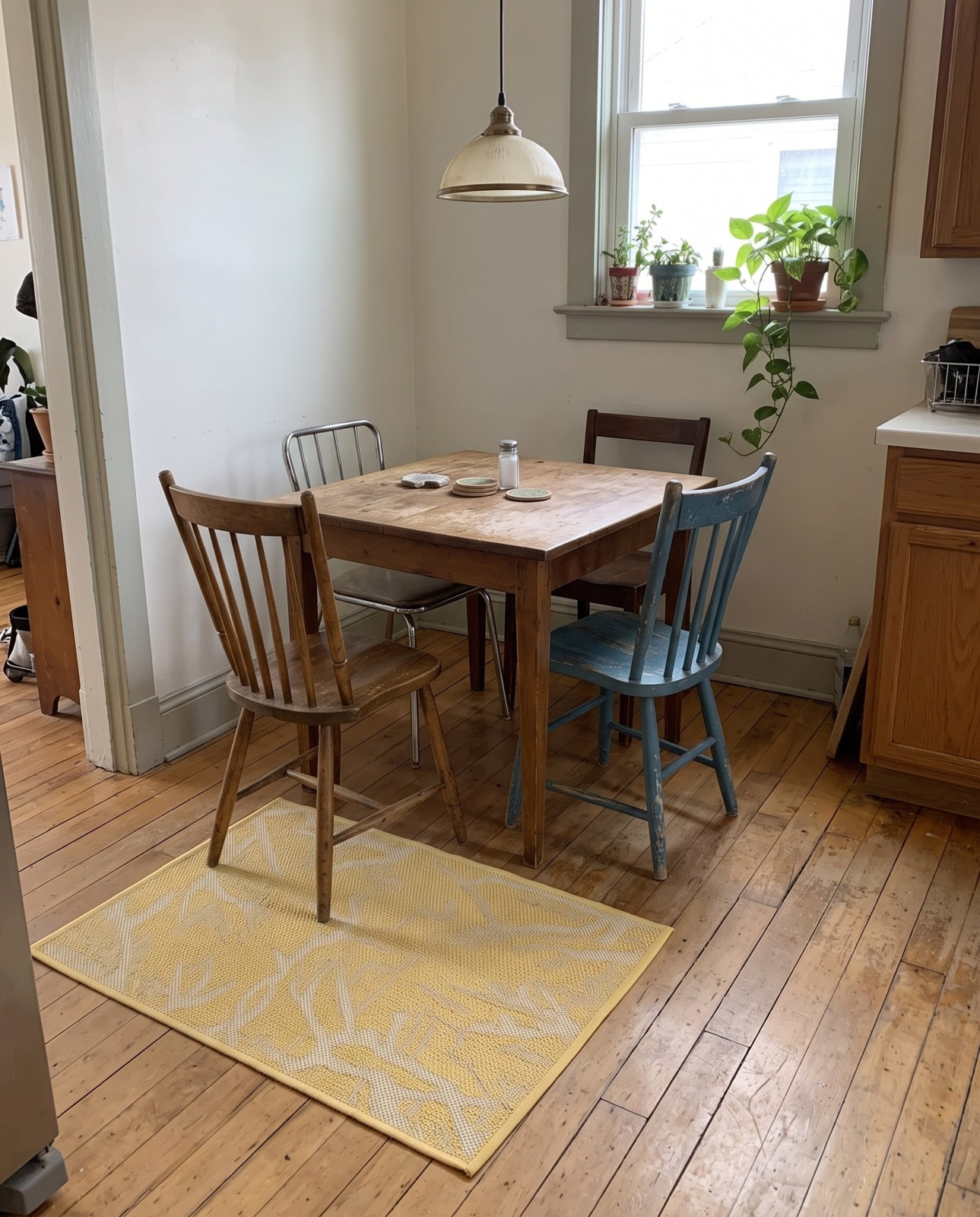 2' x 3' Fanshawe · Botanical Outdoor Rug, yellow and beige