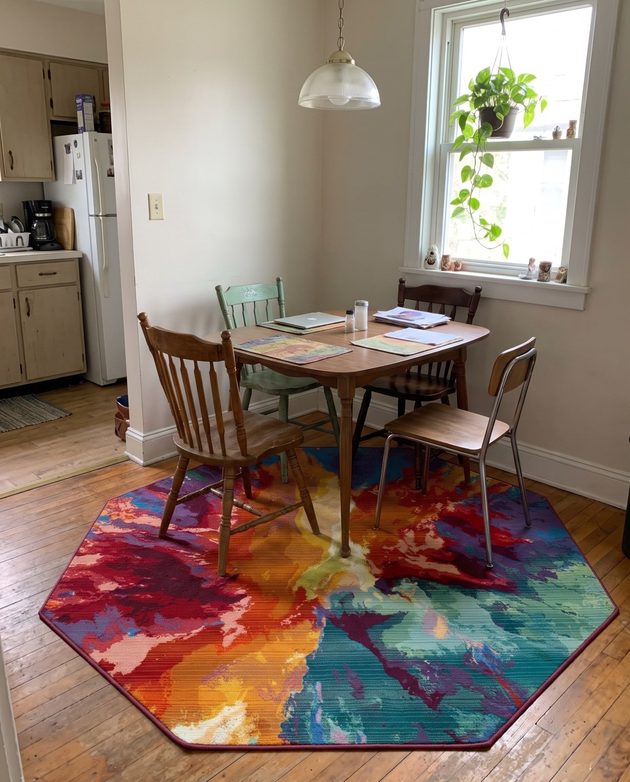5' 3 x 5' 3 Lomax · Abstract Outdoor Rug, multicolor