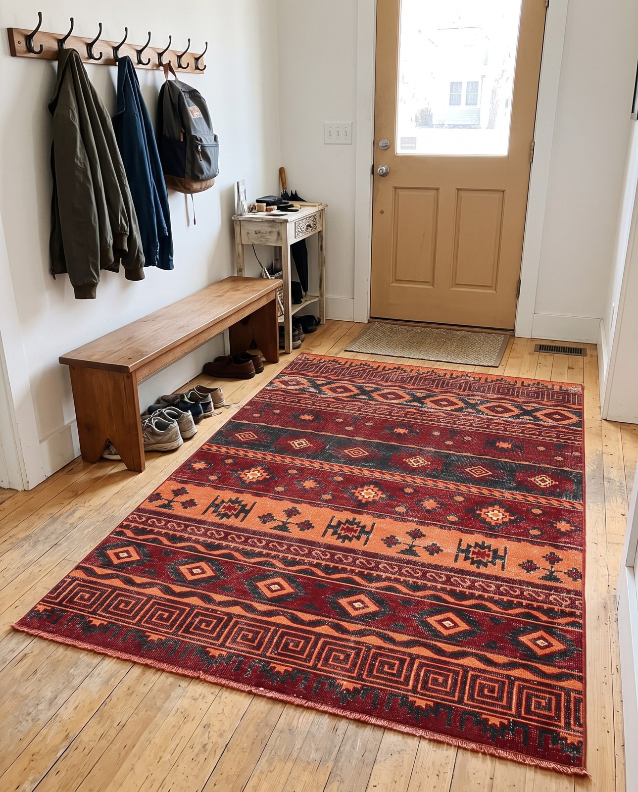 2' x 3' 1 Lloyd · Border rug, rust