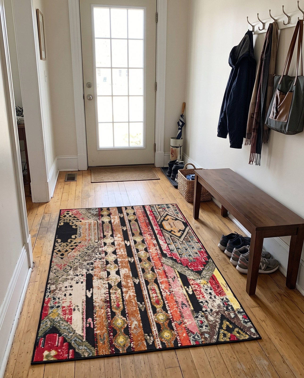 4' x 6' Cleary · Abstract Outdoor Rug, multi black