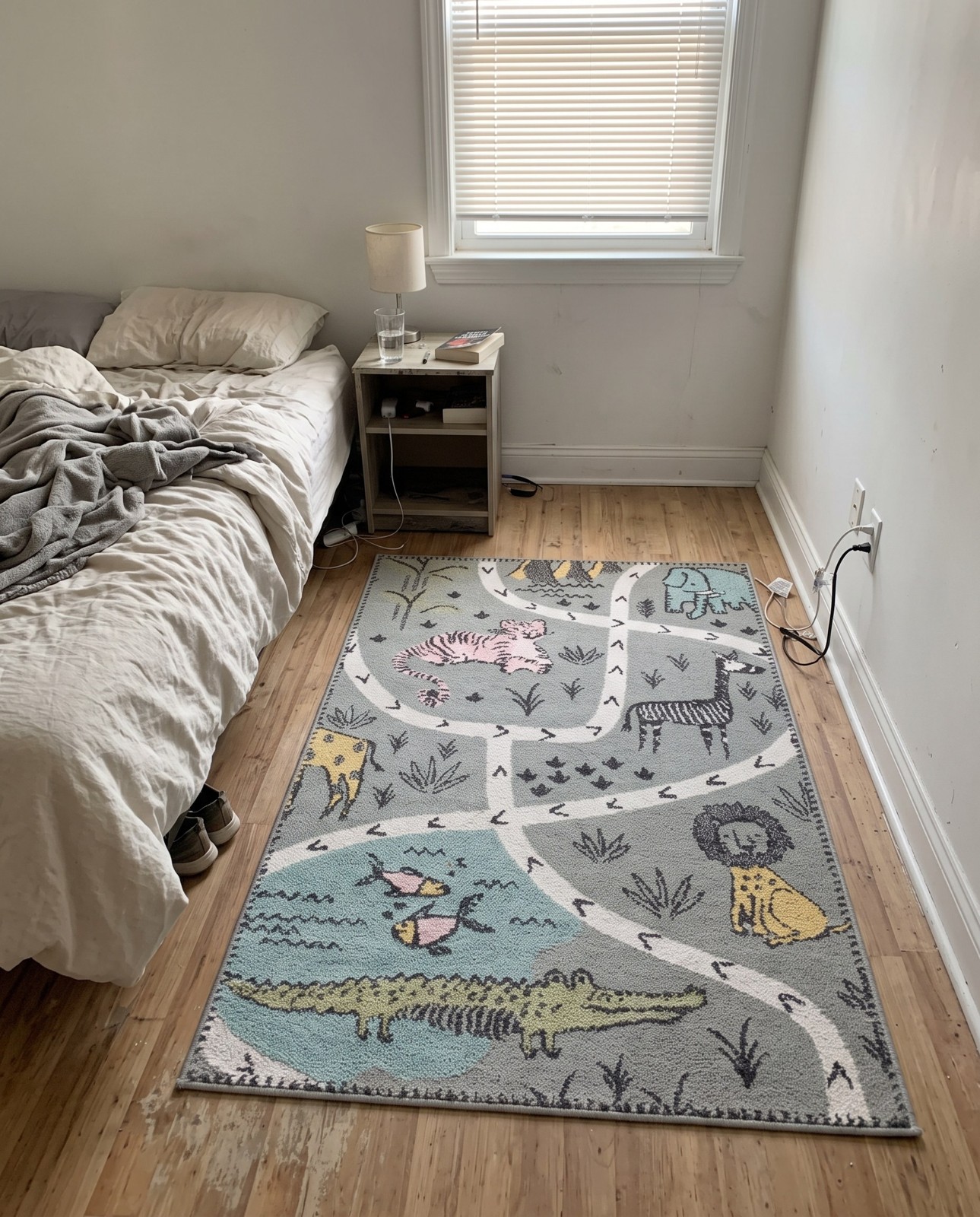 2' 2 x 3' Briar · Border rug, gray