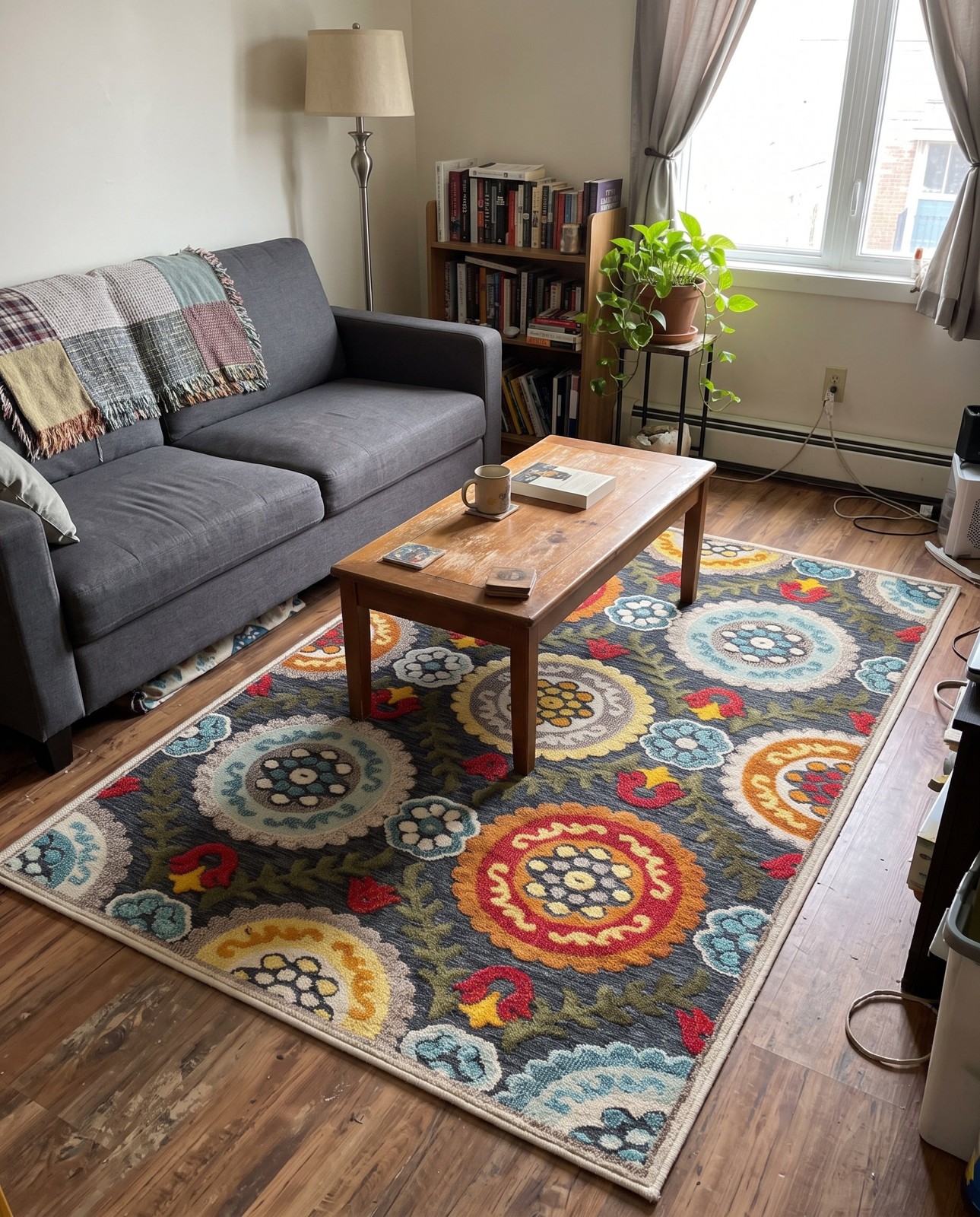 6' x 9' Quincy · Geometric Outdoor Rug, gray