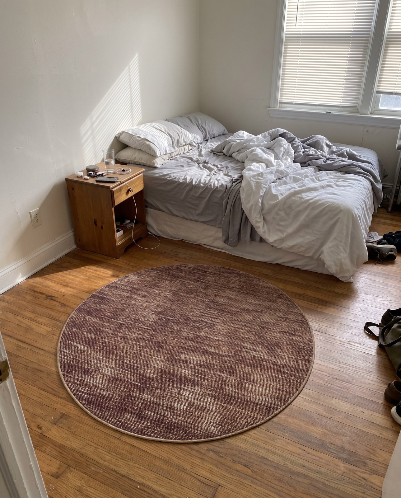 2' x 3' Prewitt · Striped rug, brown and beige