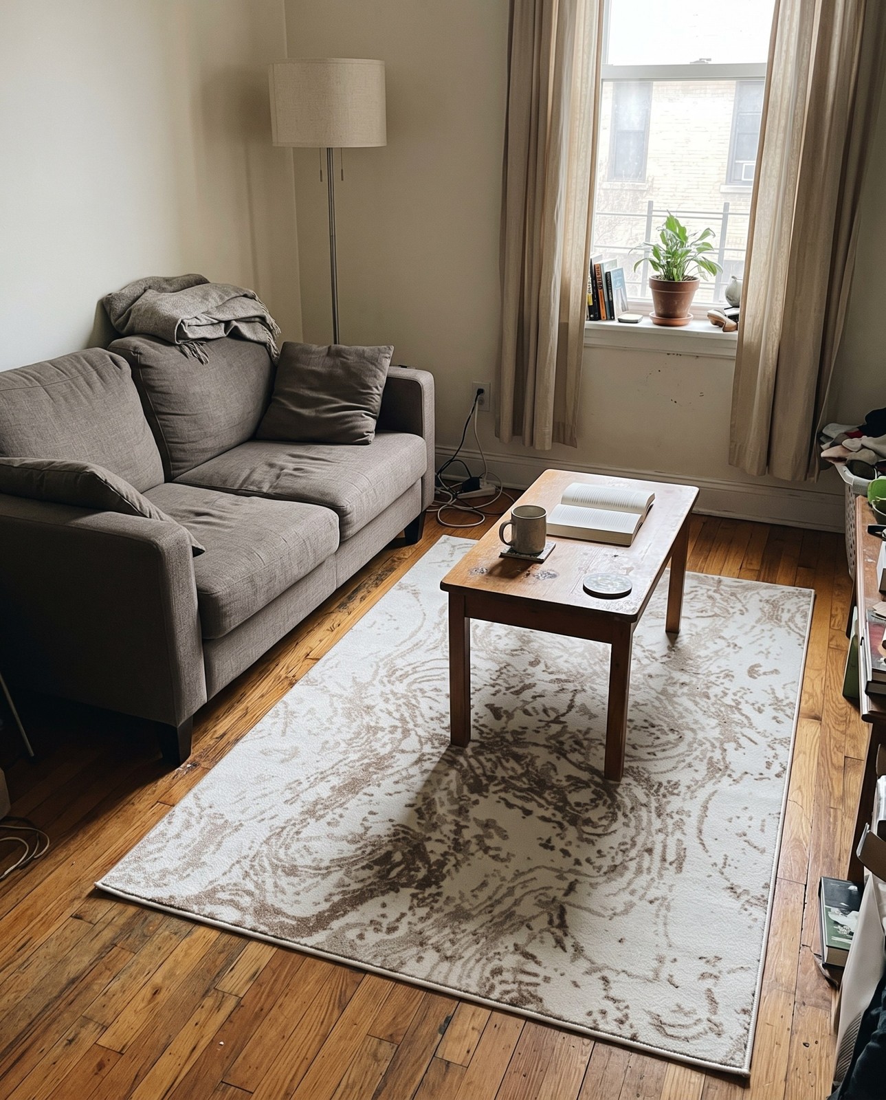 4' 1 x 6' 1 Keating · Abstract rug, ivory