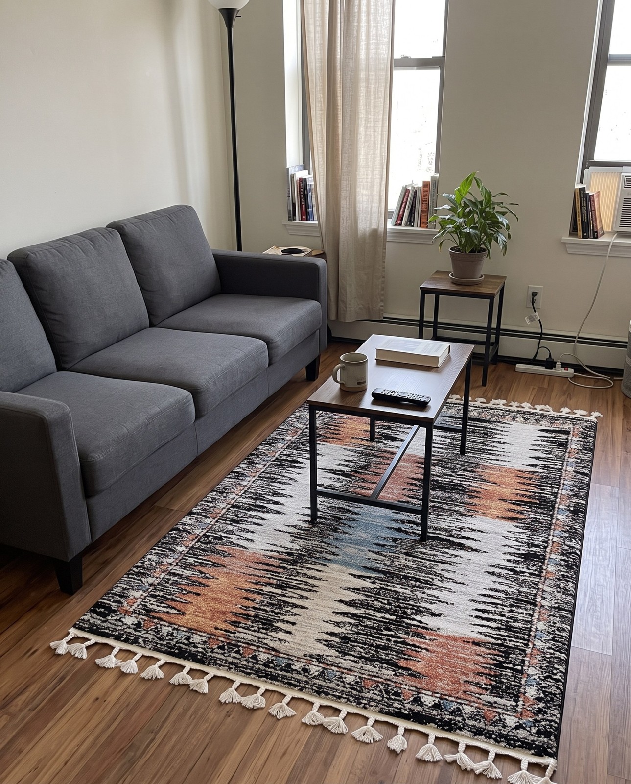2' x 3' Sweeney · Border rug, multi