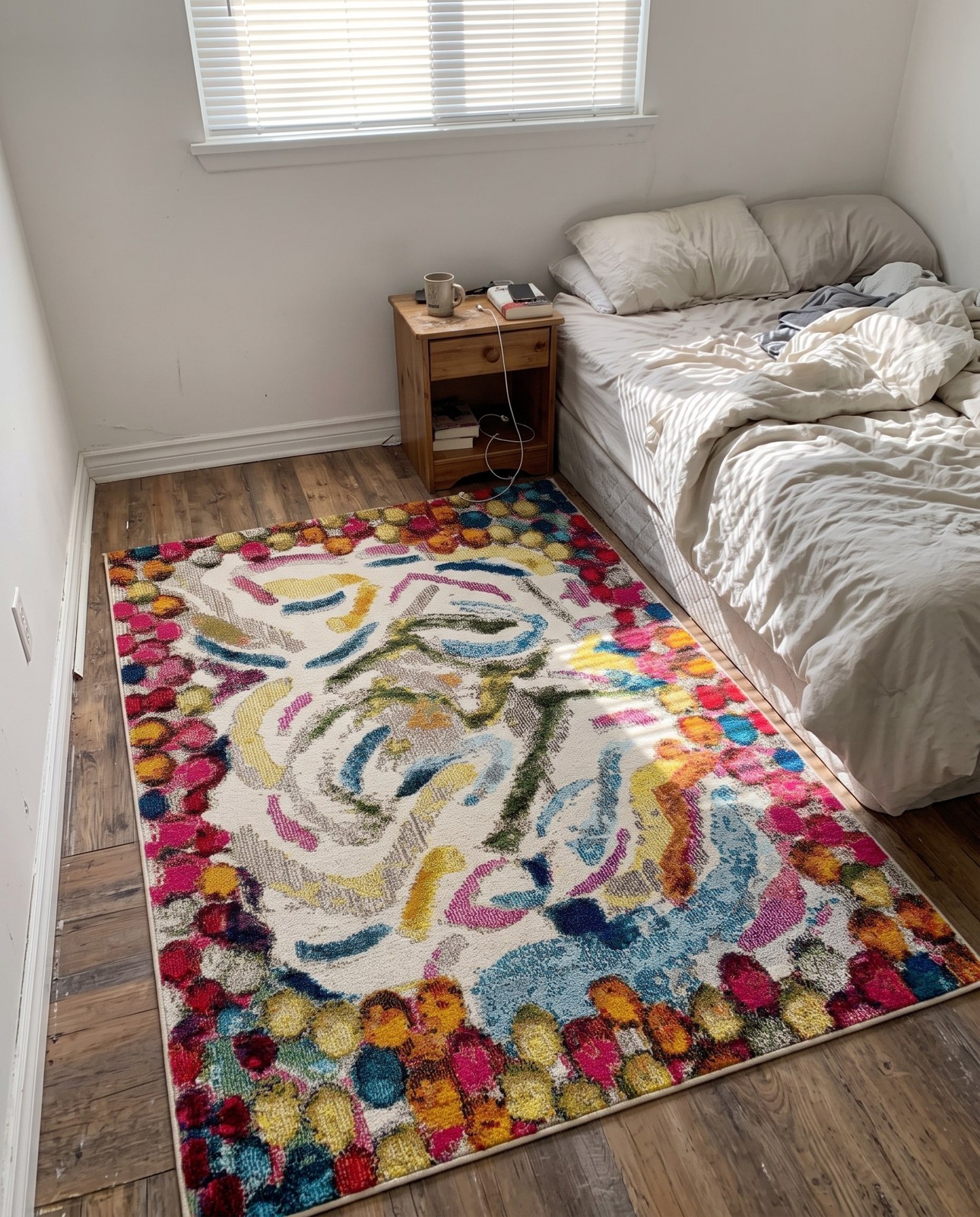 4' x 6' Hedges · Abstract Washable Rug, multi