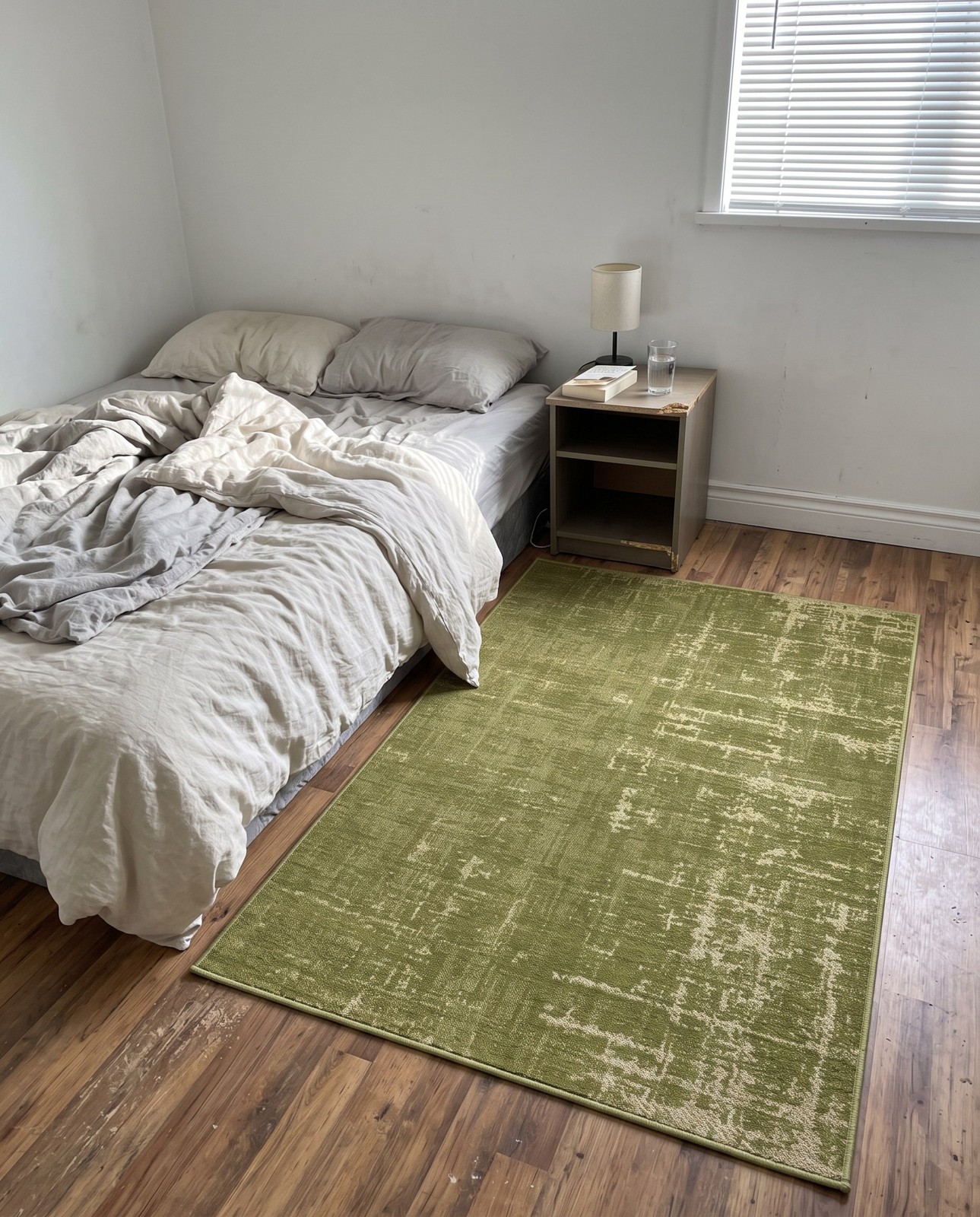 4' x 6' Byron · Abstract rug, green