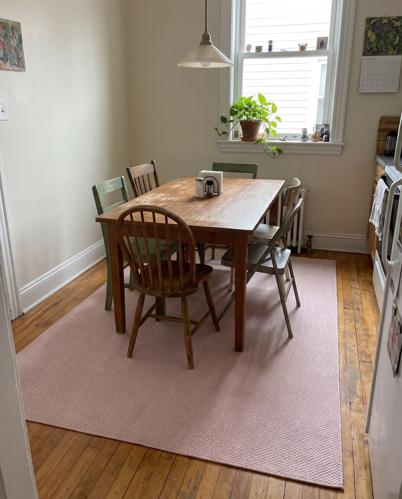 10' x 13' Fanshawe · Solid Outdoor Rug, whisper pink and ivory